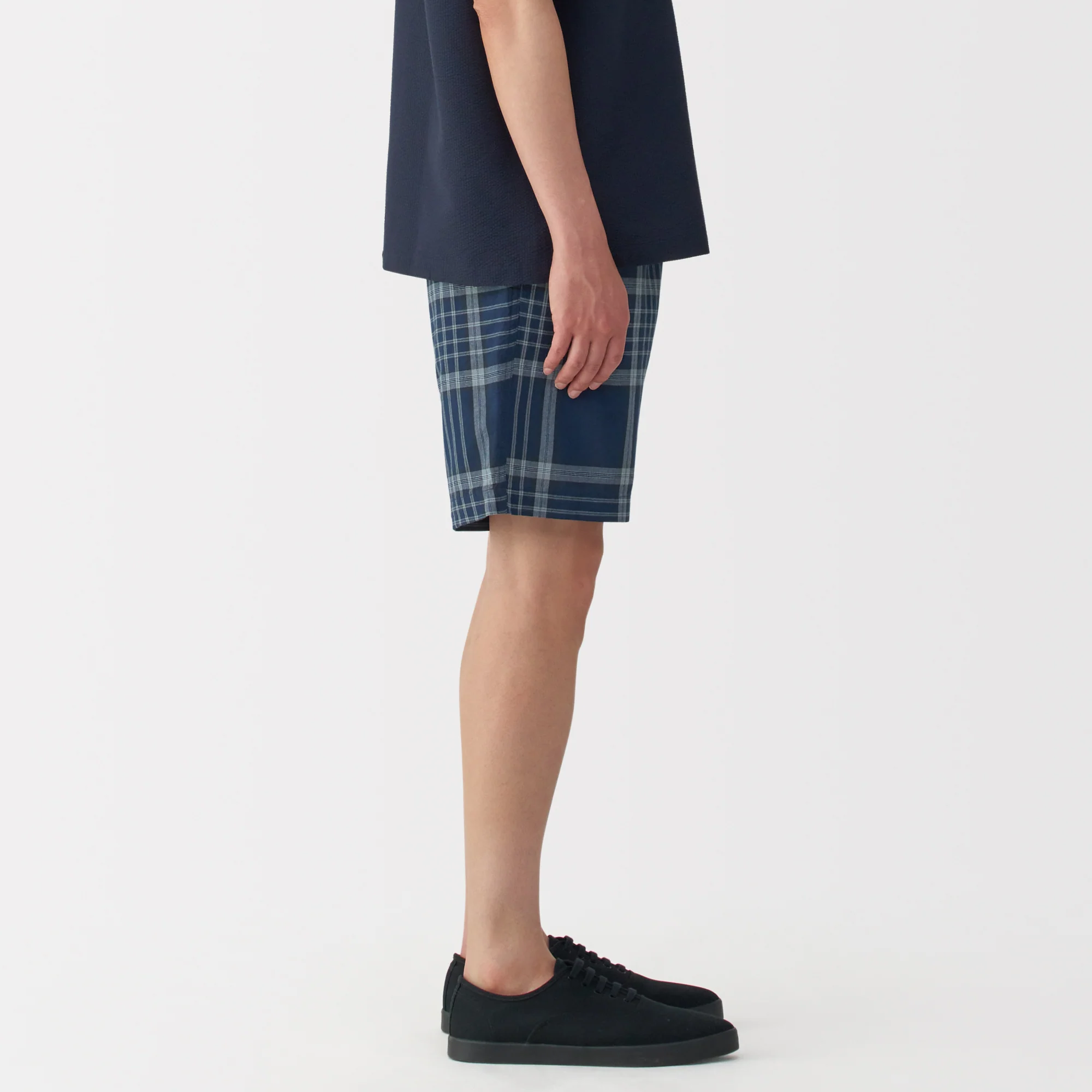Men's Madras Check Button Easy Shorts - Image 23