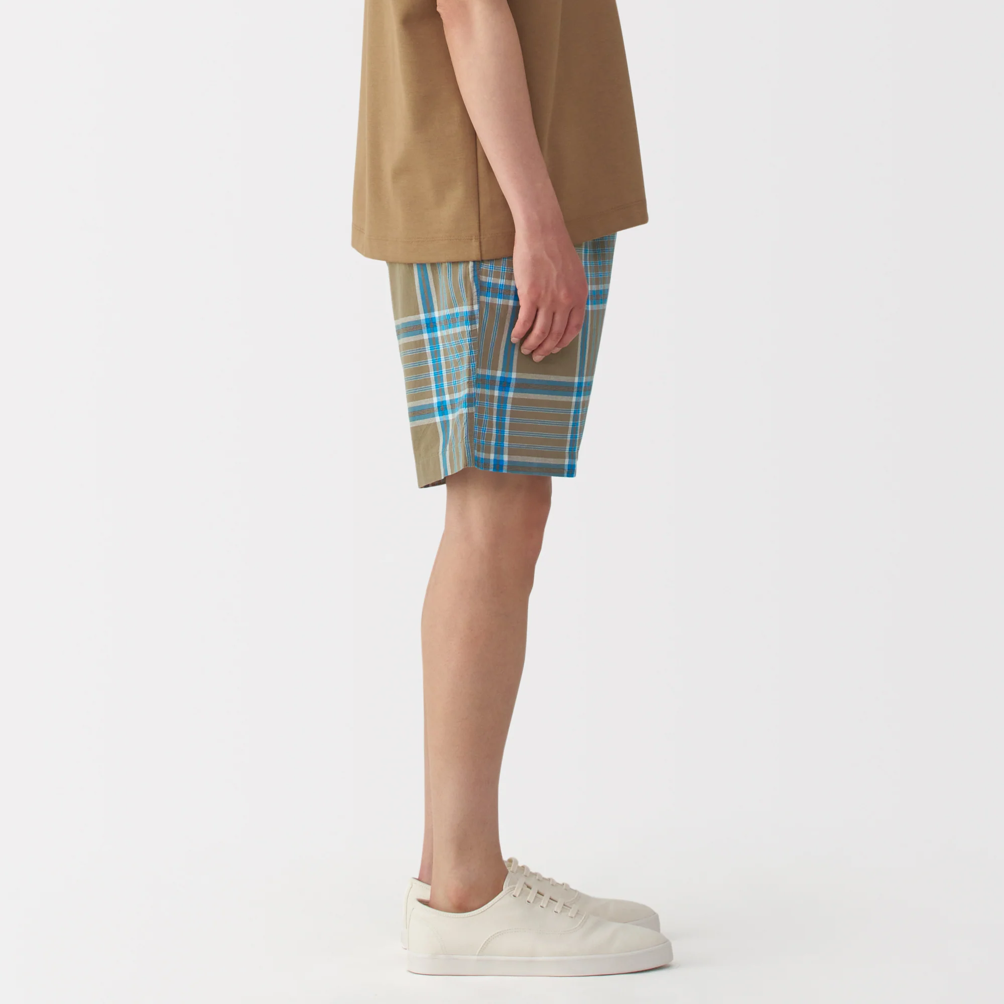 Men's Madras Check Button Easy Shorts - Image 32