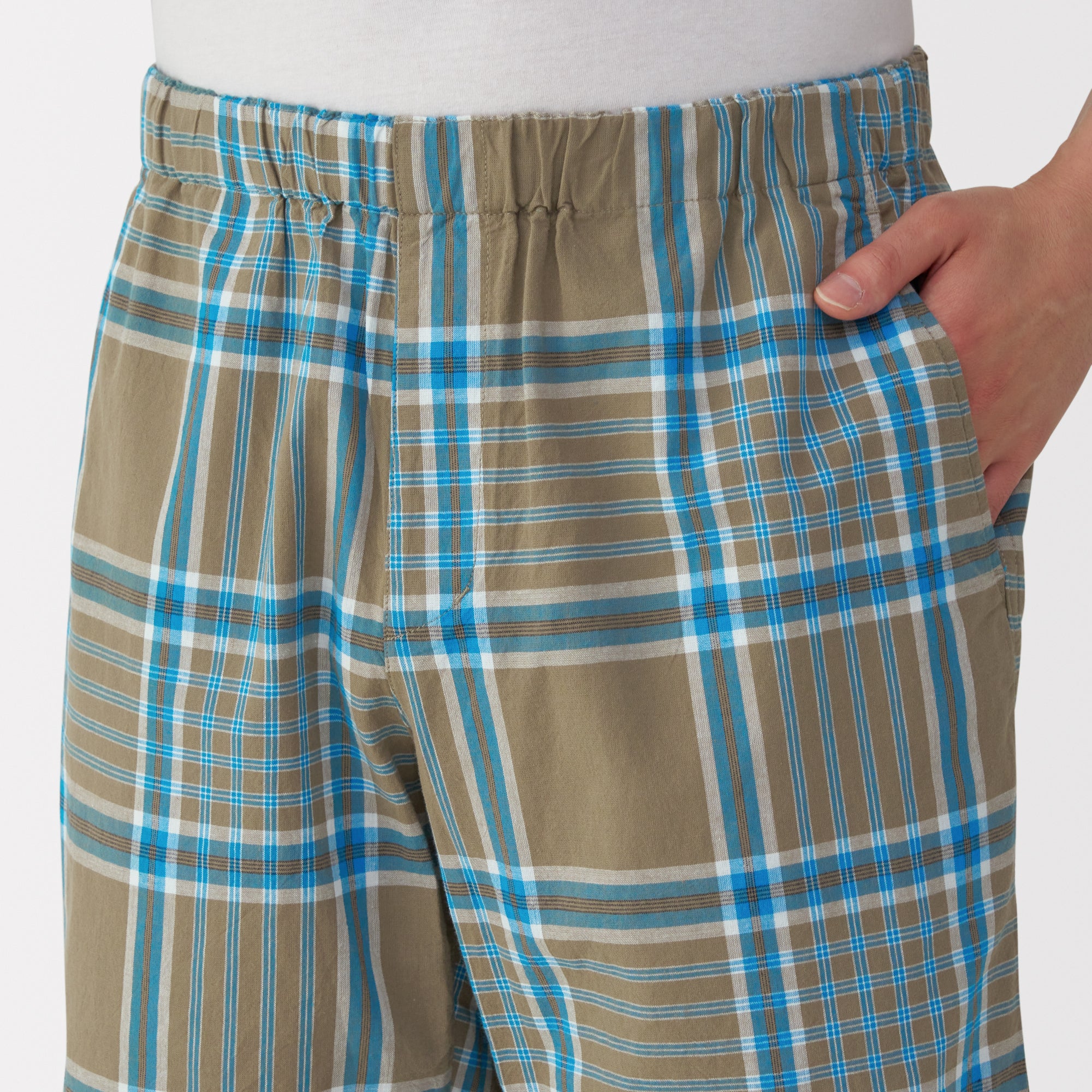 Men's Madras Check Button Easy Shorts - Image 34