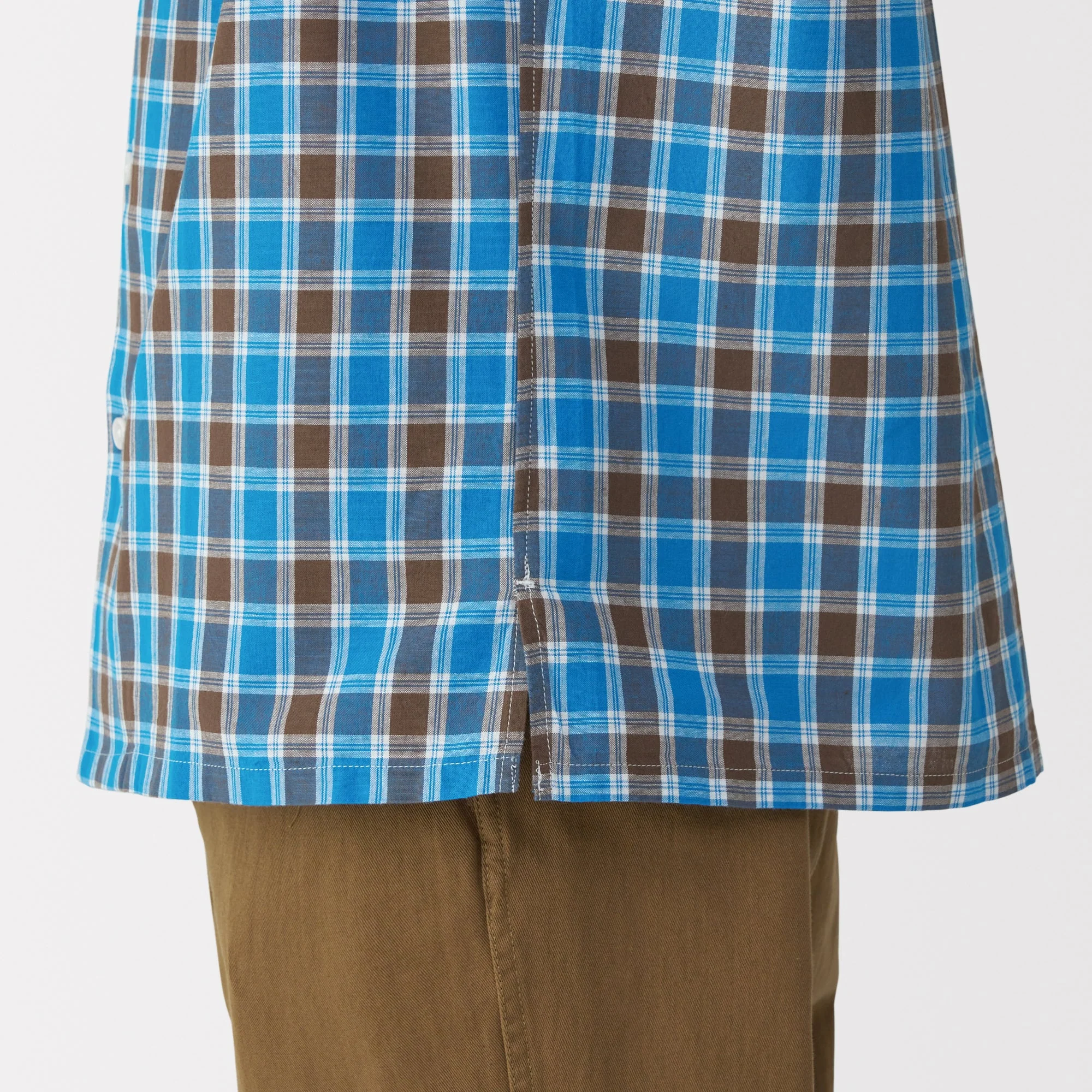 Men's Madras Check Open Collar Shirt - Image 18