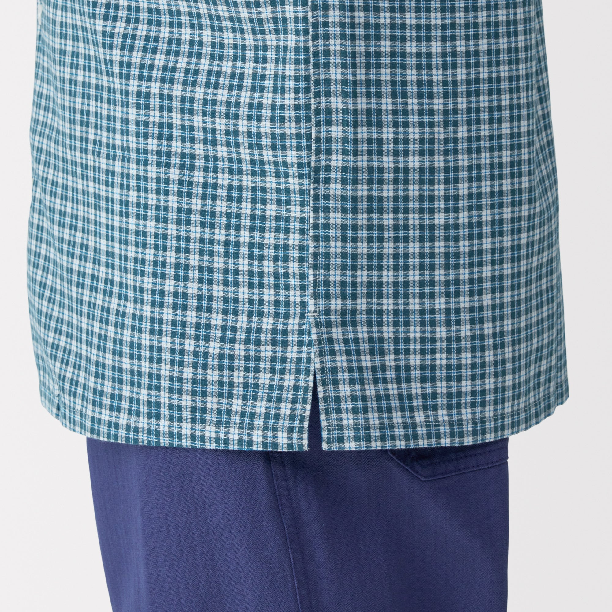Men's Madras Check Open Collar Shirt - Image 27