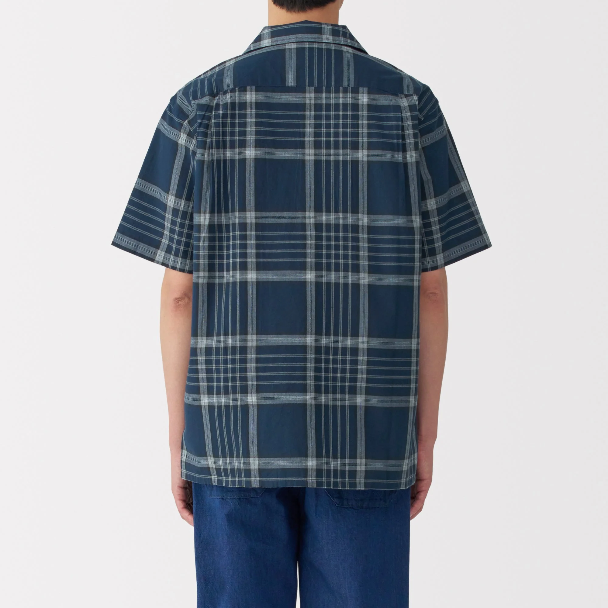 Men's Madras Check Open Collar Shirt - Image 33