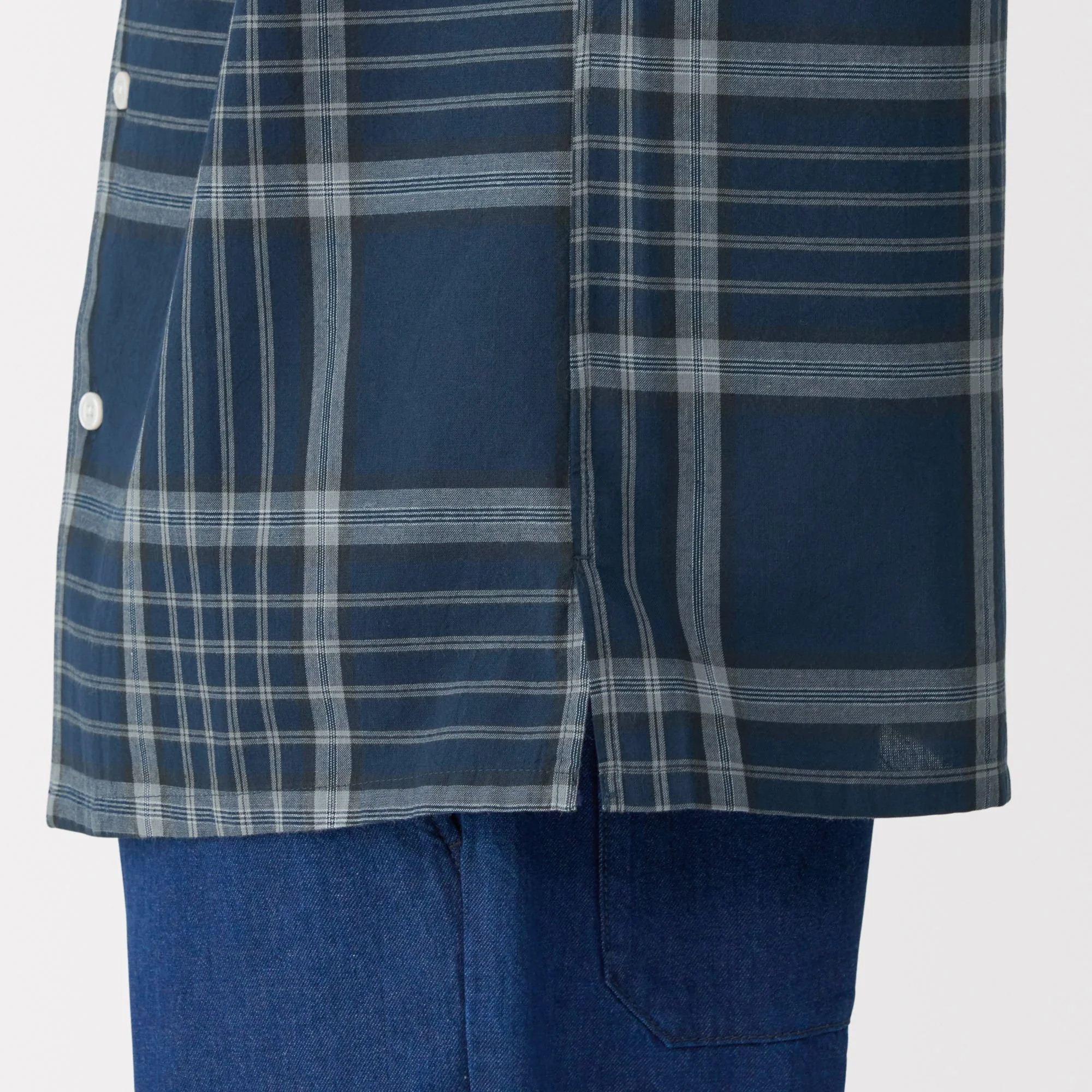 Men's Madras Check Open Collar Shirt - Image 36