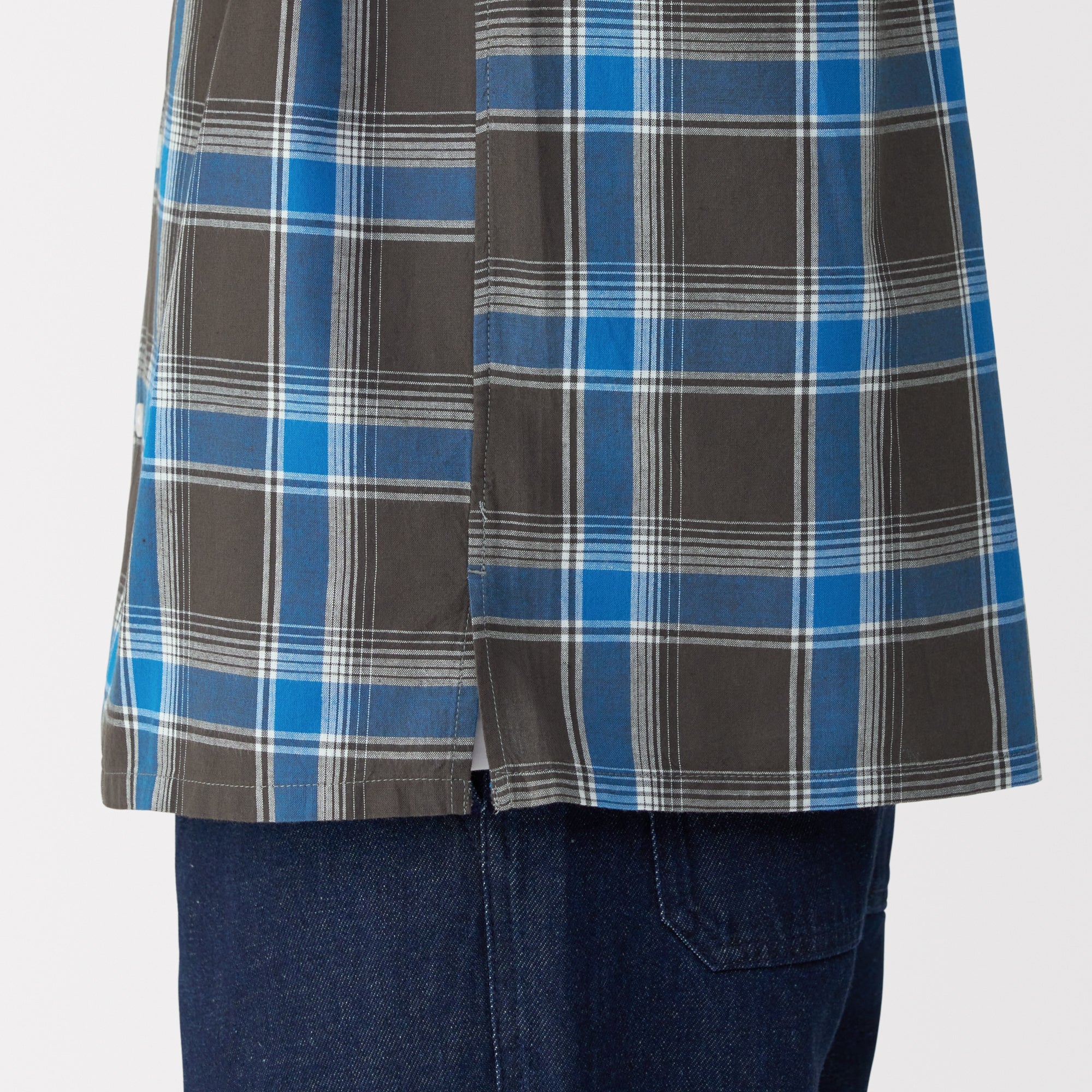 Men's Madras Check Open Collar Shirt - Image 8
