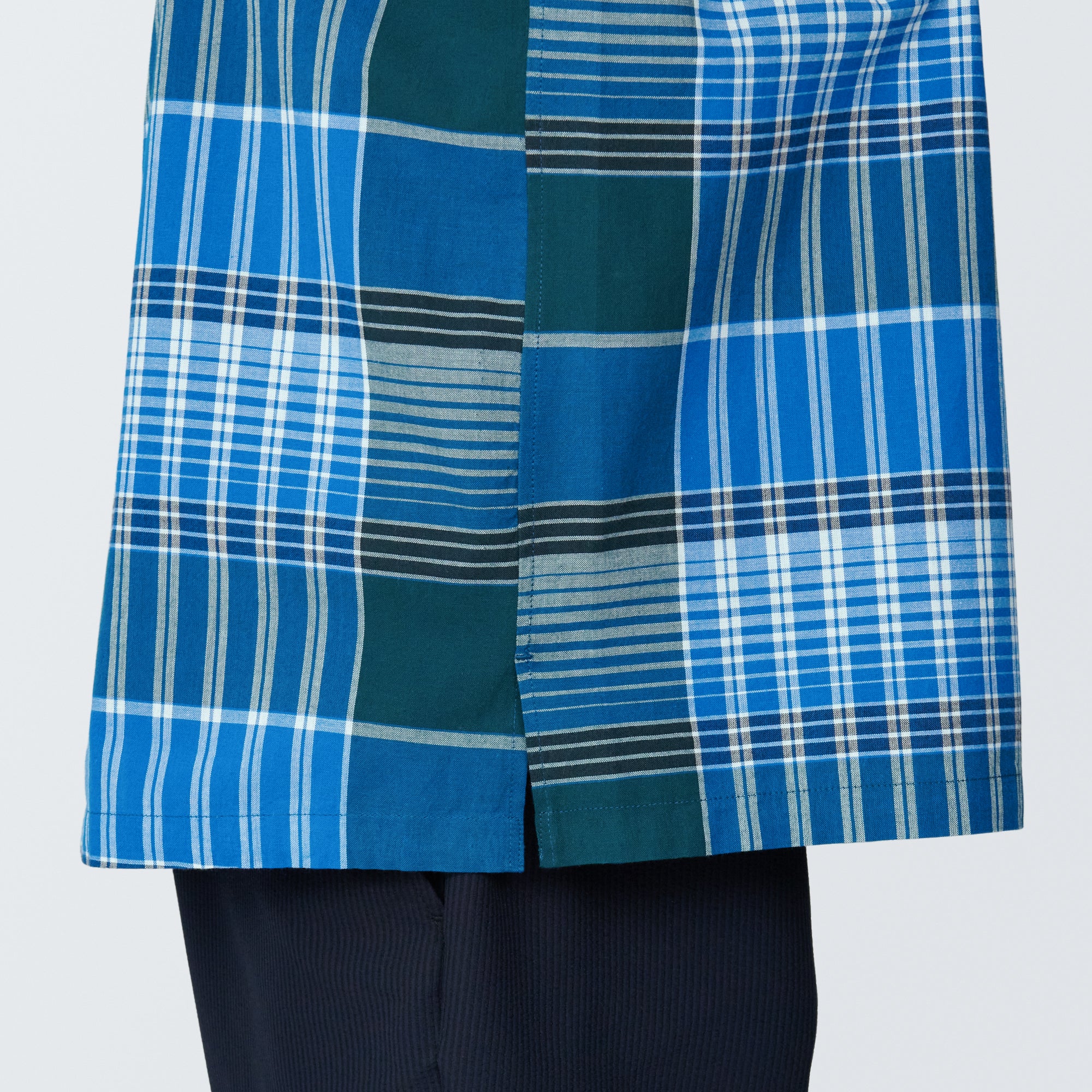 Men's Madras Check Open Collar Short Sleeve Shirt - Image 24