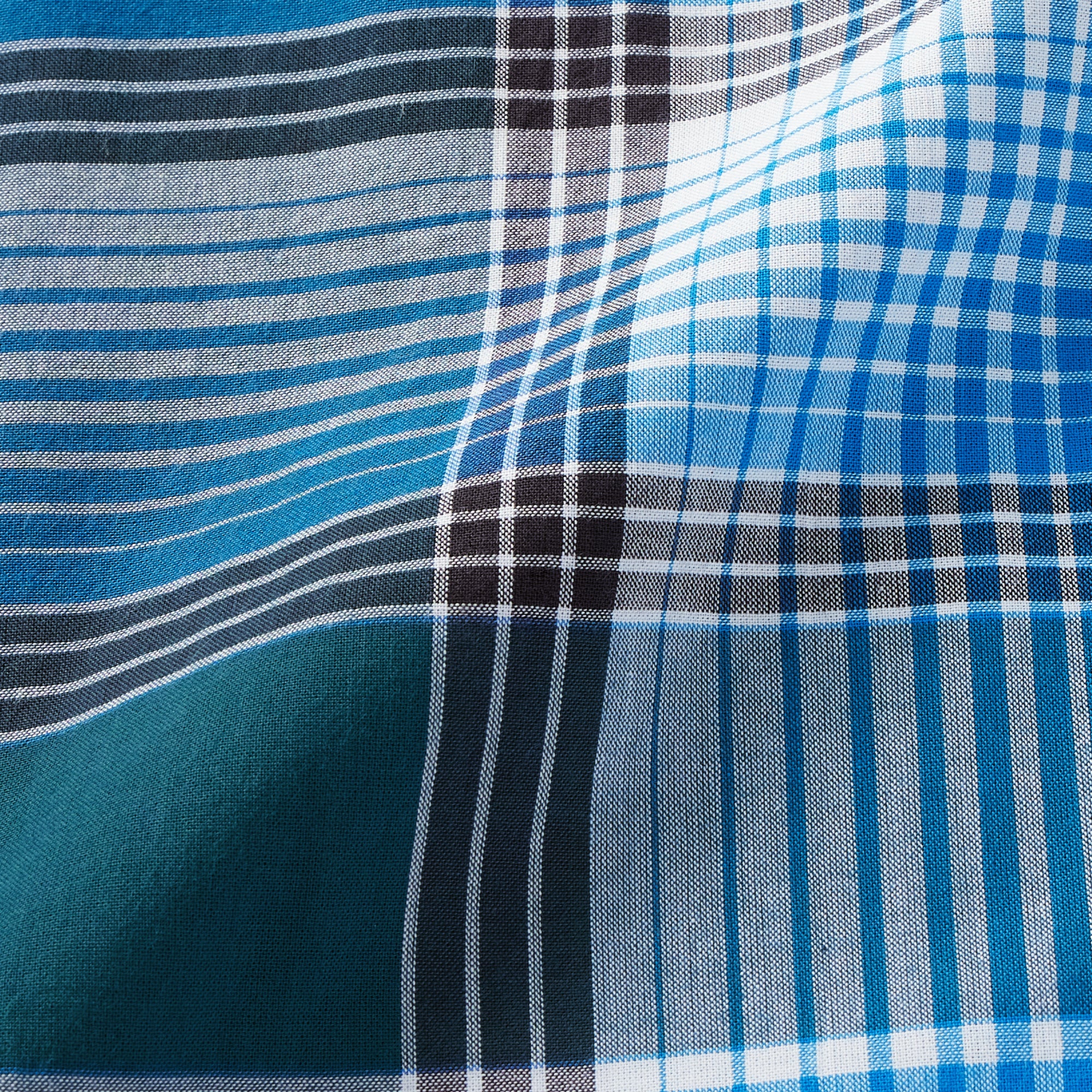 Men's Madras Check Open Collar Short Sleeve Shirt - Image 25