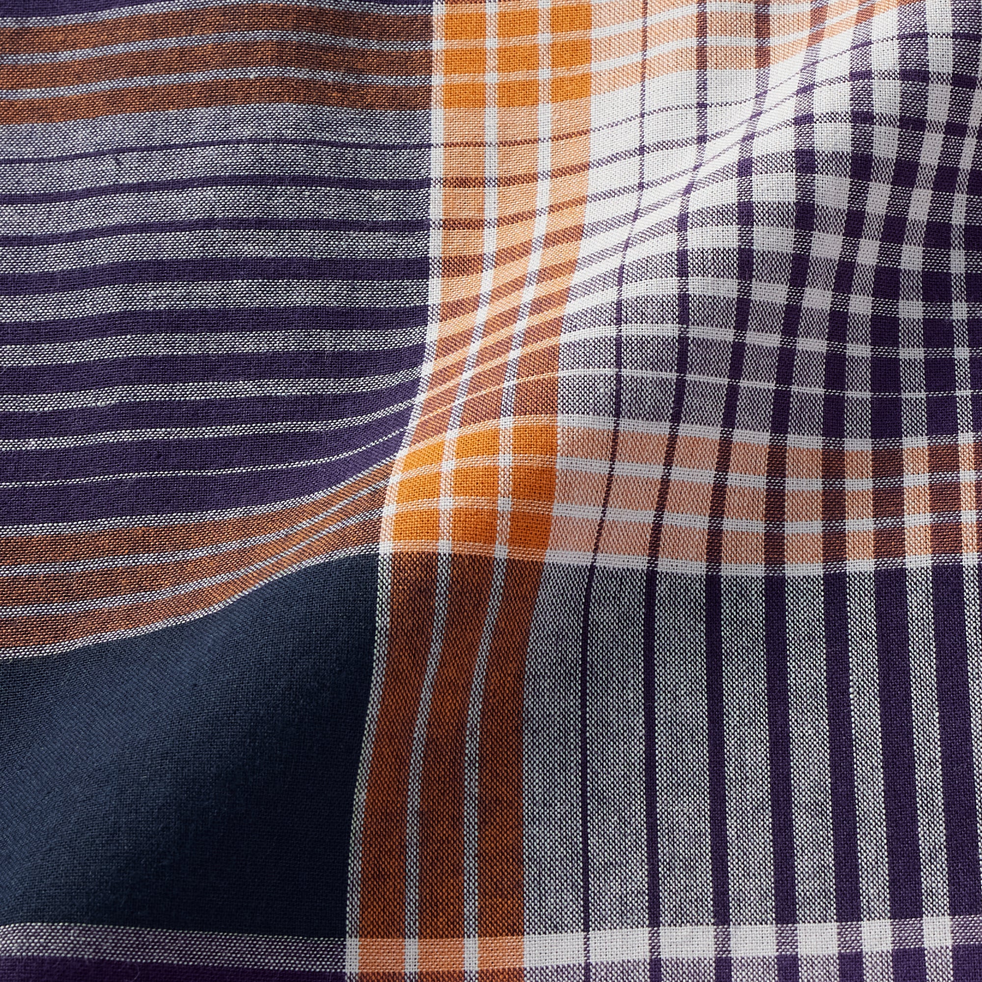 Men's Madras Check Open Collar Short Sleeve Shirt - Image 9