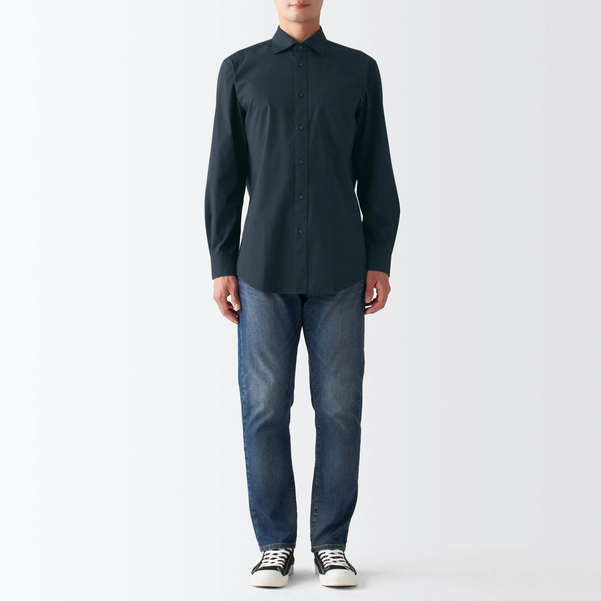 Men's Non-Iron Semi Wide Collar Shirt - Image 24