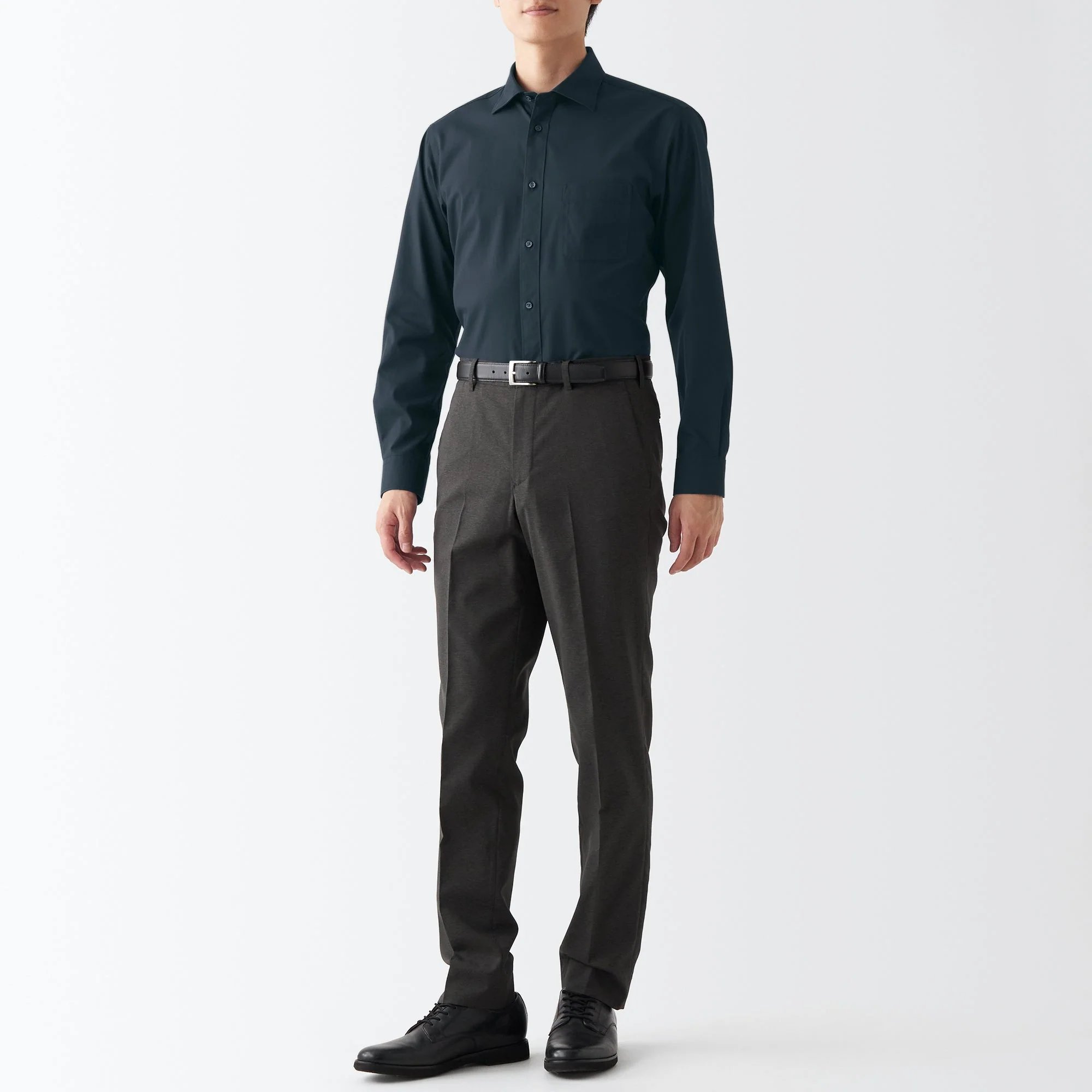 Men's Non-Iron Semi Wide Collar Shirt - Image 28