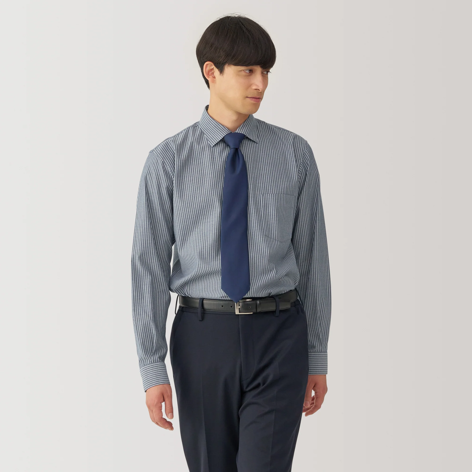 Men's Non-Iron Semi Wide Collar Shirt - Image 11