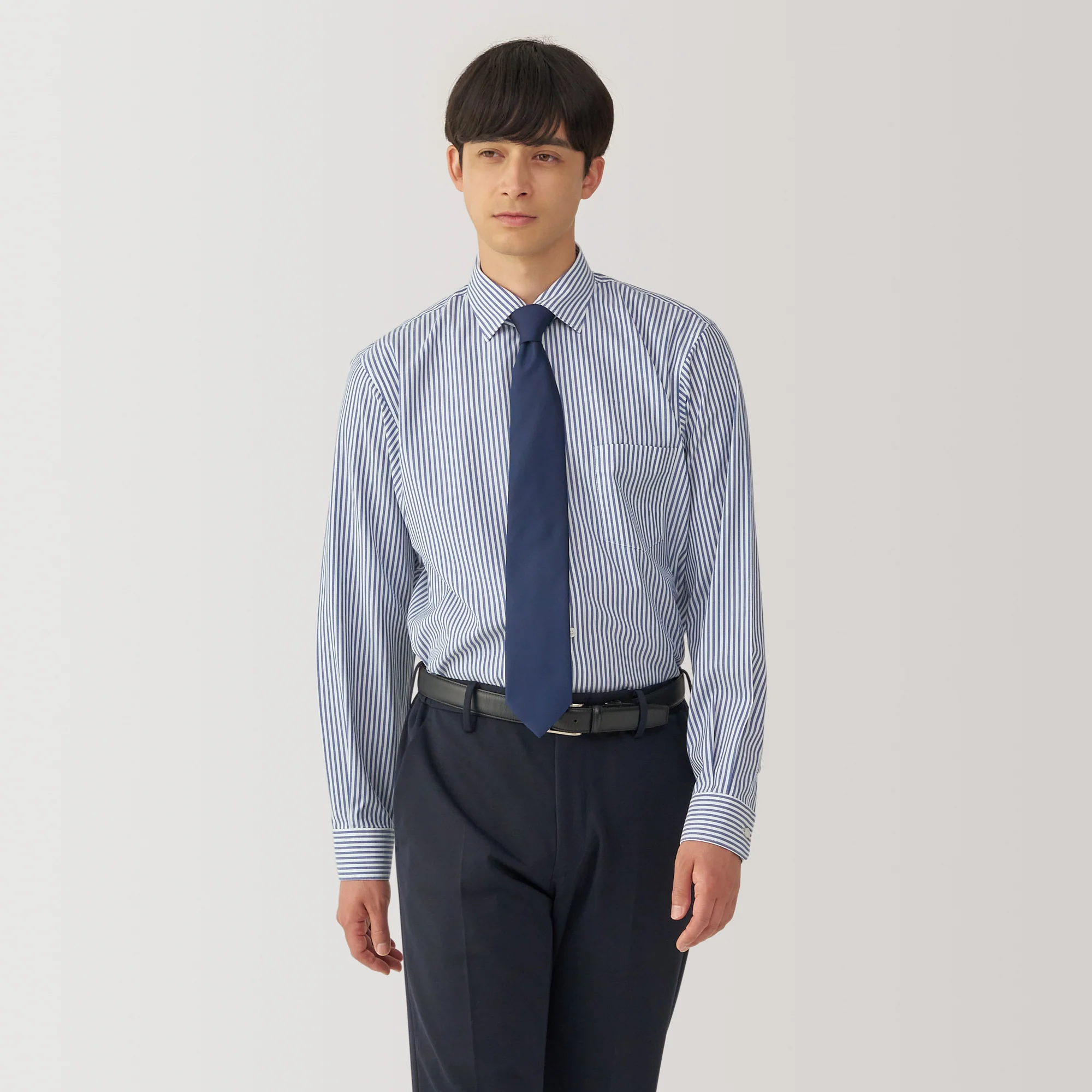Men's Non-Iron Semi Wide Collar Shirt - Image 19
