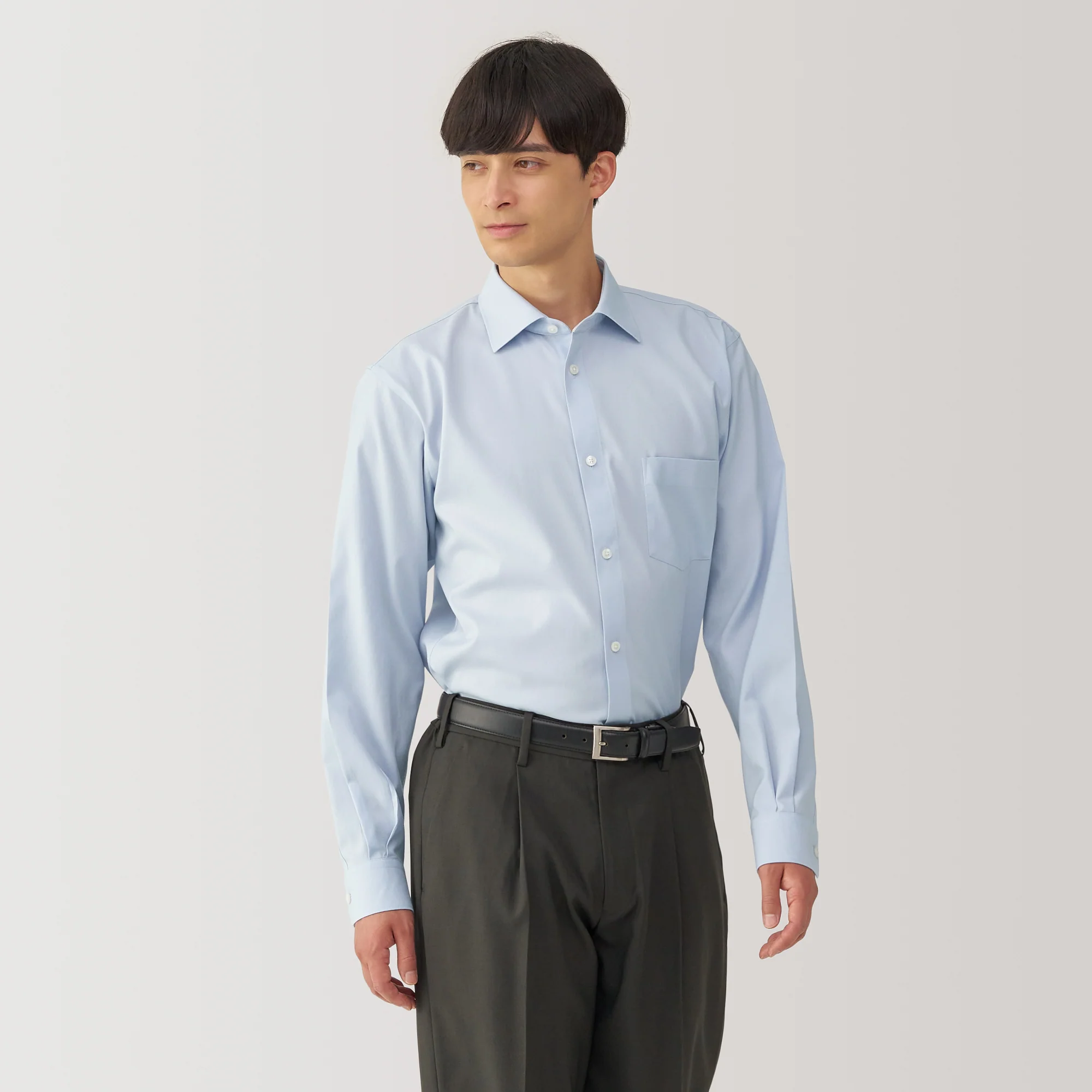 Men's Non-Iron Semi Wide Collar Shirt - Image 27