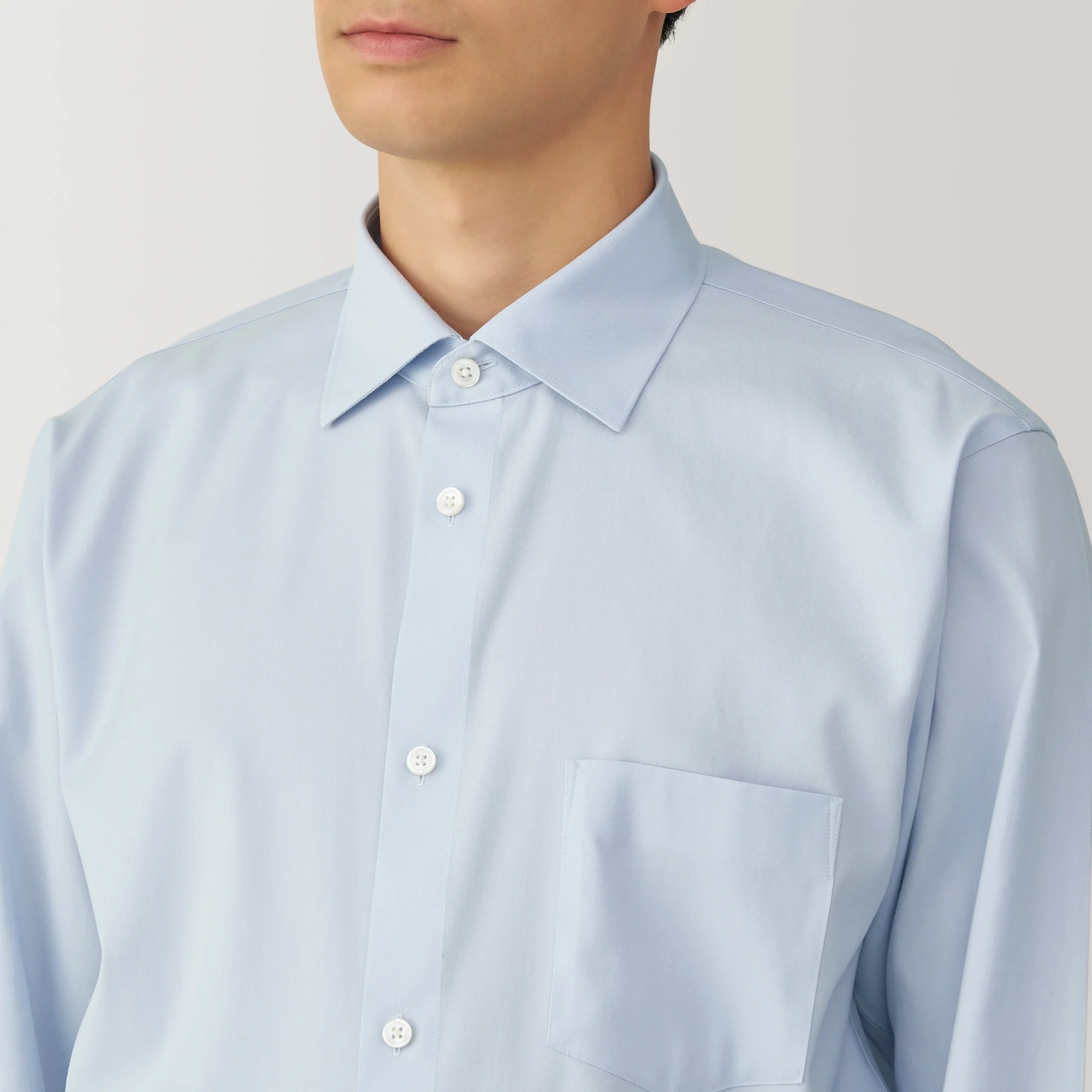 Men's Non-Iron Semi Wide Collar Shirt - Image 31