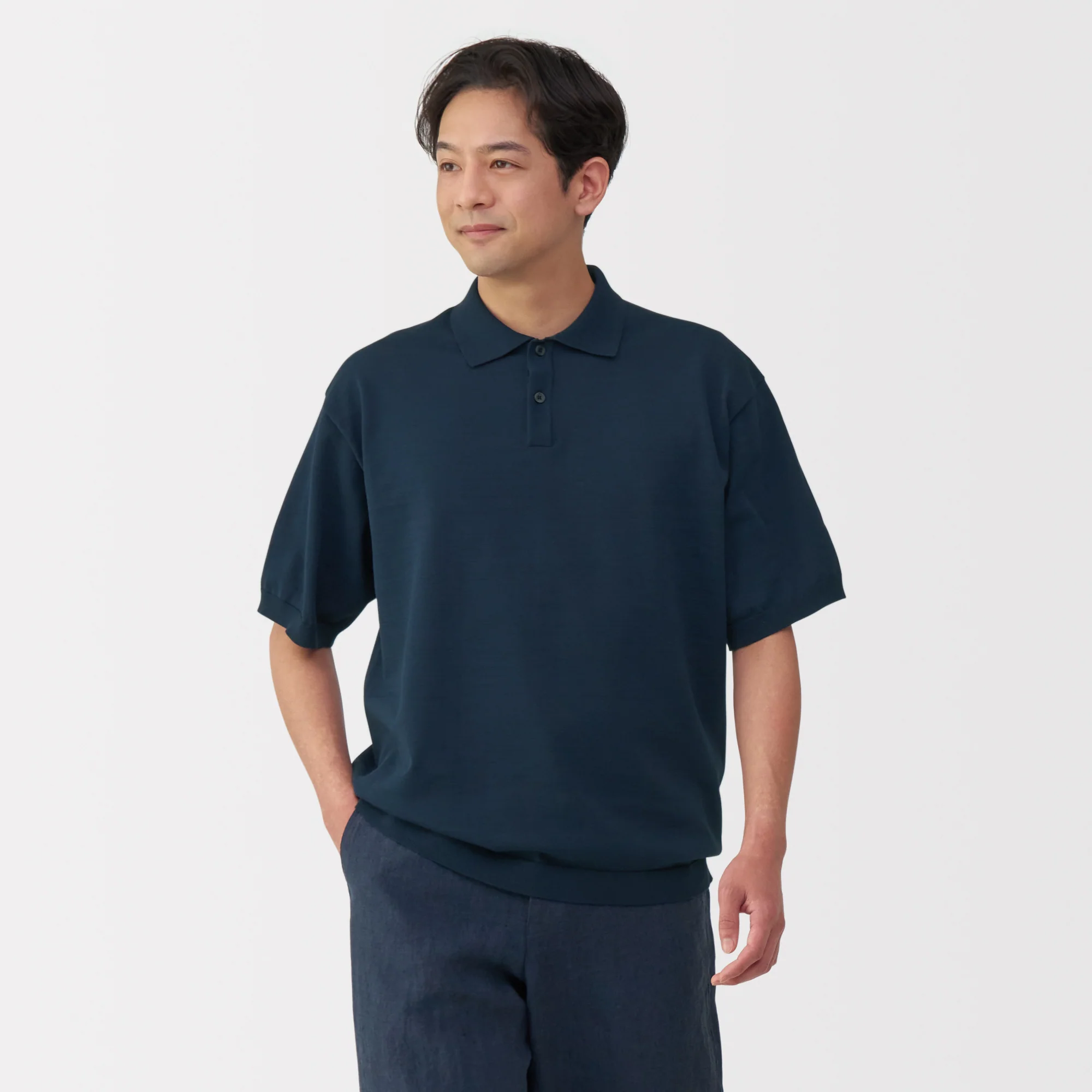 Men's Quick Dry Crew Neck Short Sleeve Knit Polo Shirt - Image 24