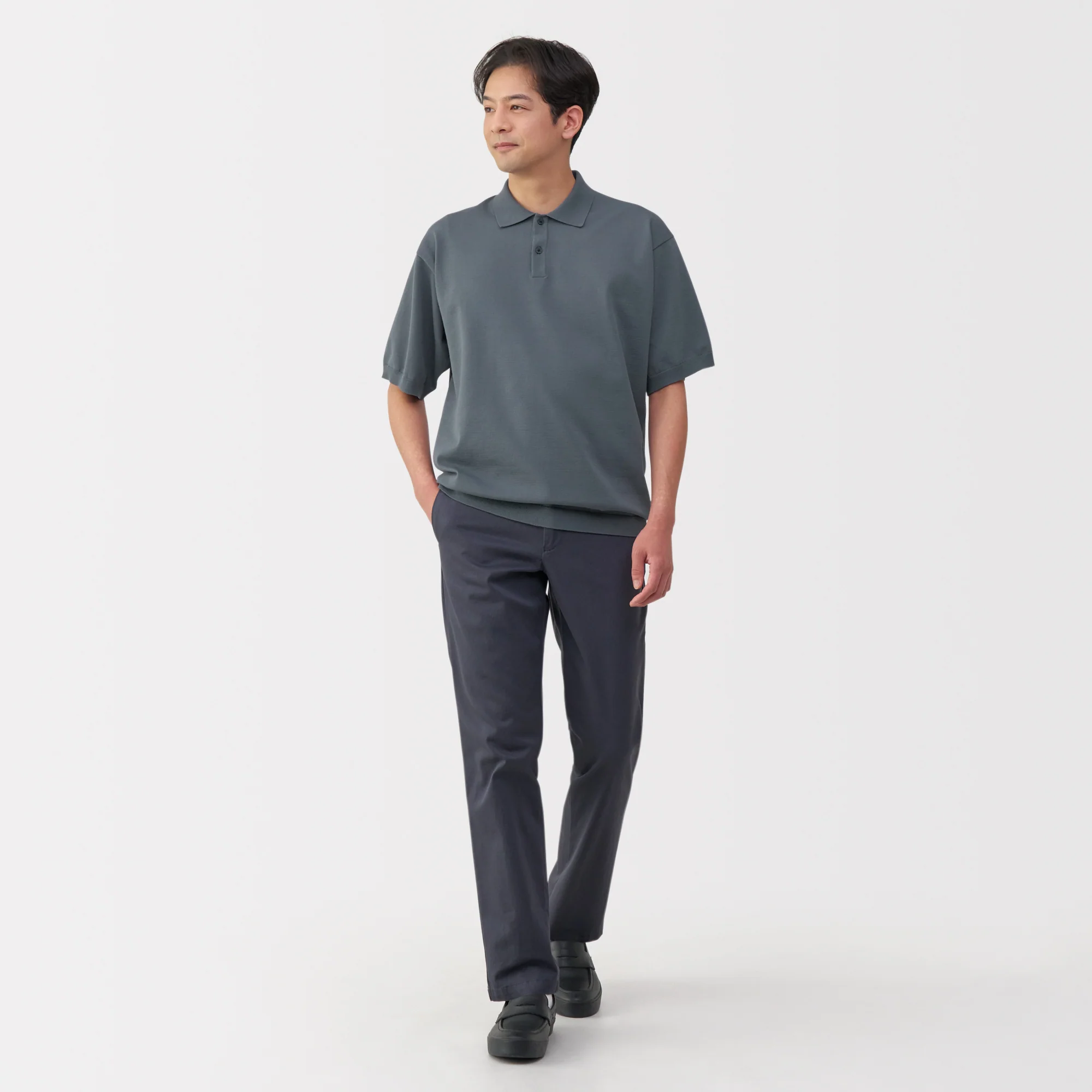 Men's Quick Dry Crew Neck Short Sleeve Knit Polo Shirt - Image 4