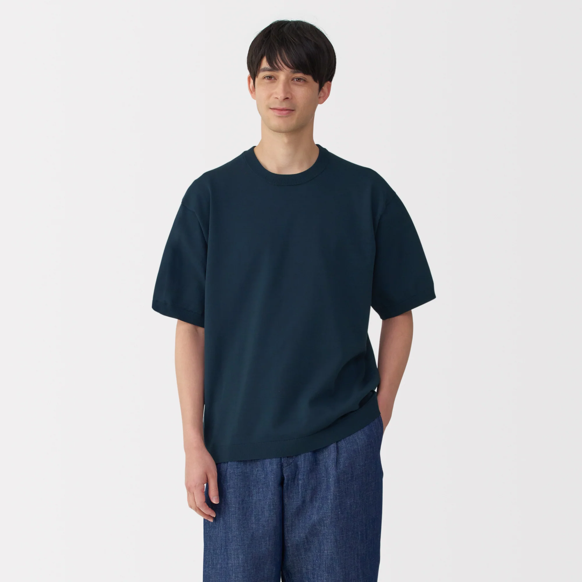 Men's Quick Dry Crew Neck Short Sleeve Knit T-Shirt - Image 10
