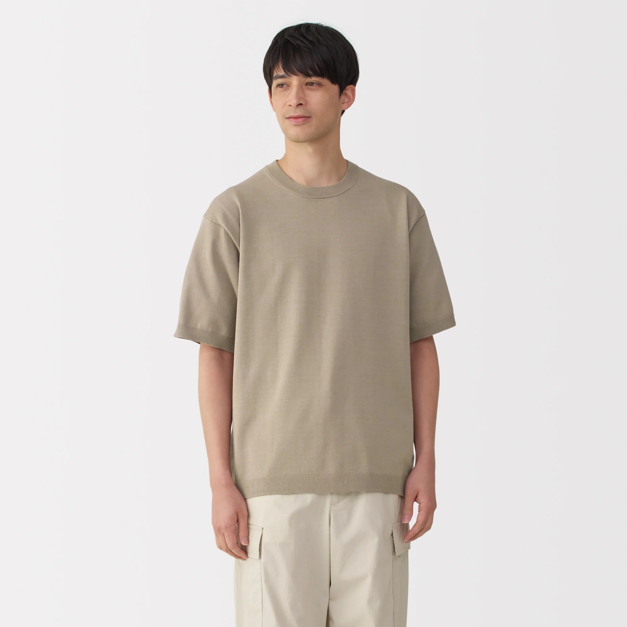 Men's Quick Dry Crew Neck Short Sleeve Knit T-Shirt - Image 3