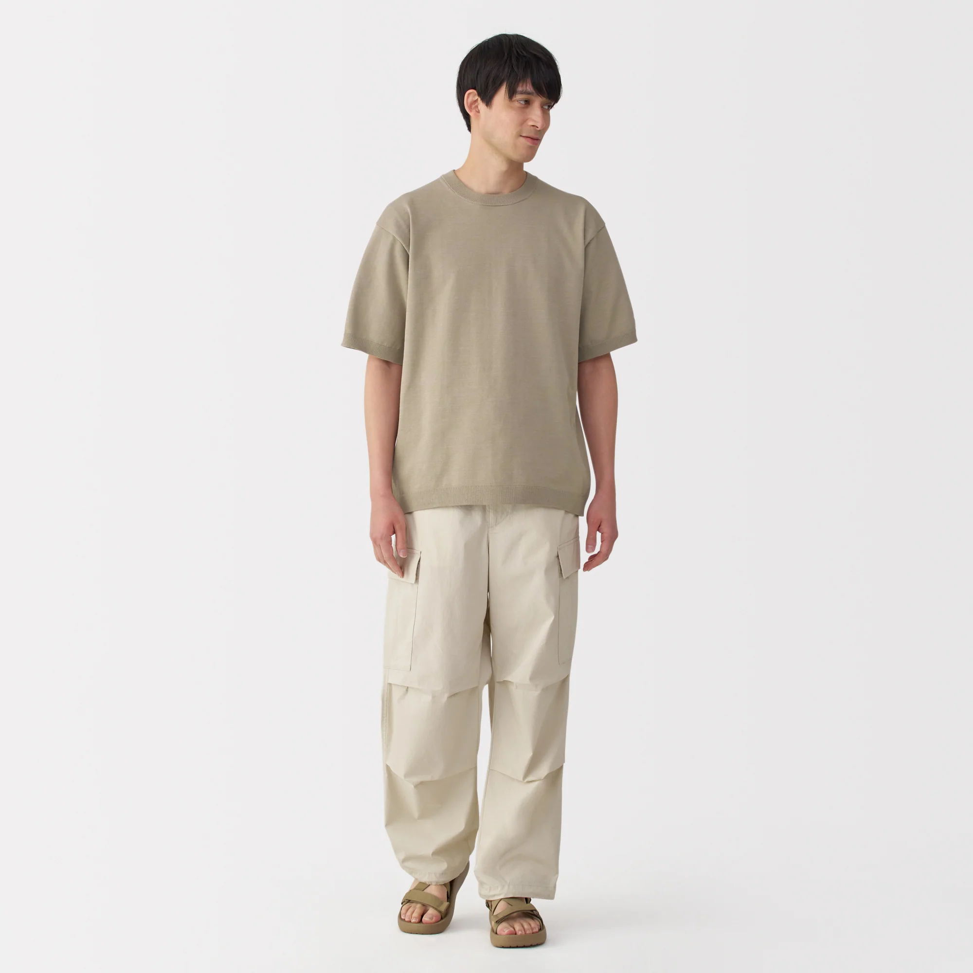 Men's Quick Dry Crew Neck Short Sleeve Knit T-Shirt - Image 4