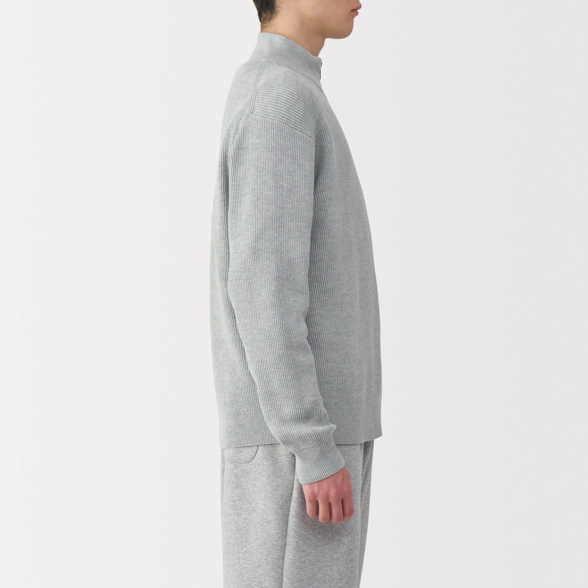 Men's Ribbed Full Zip Cardigan - Image 12