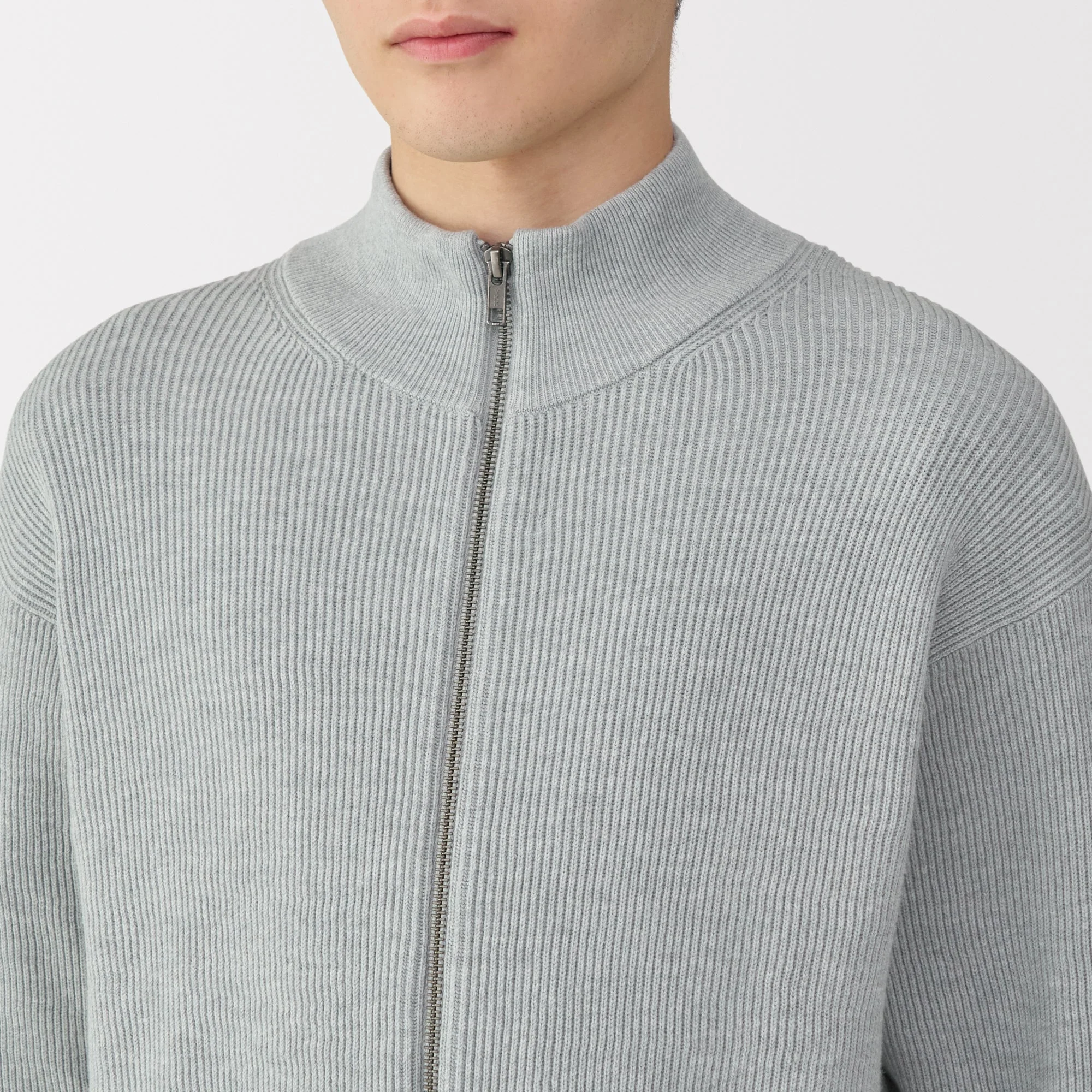 Men's Ribbed Full Zip Cardigan - Image 14