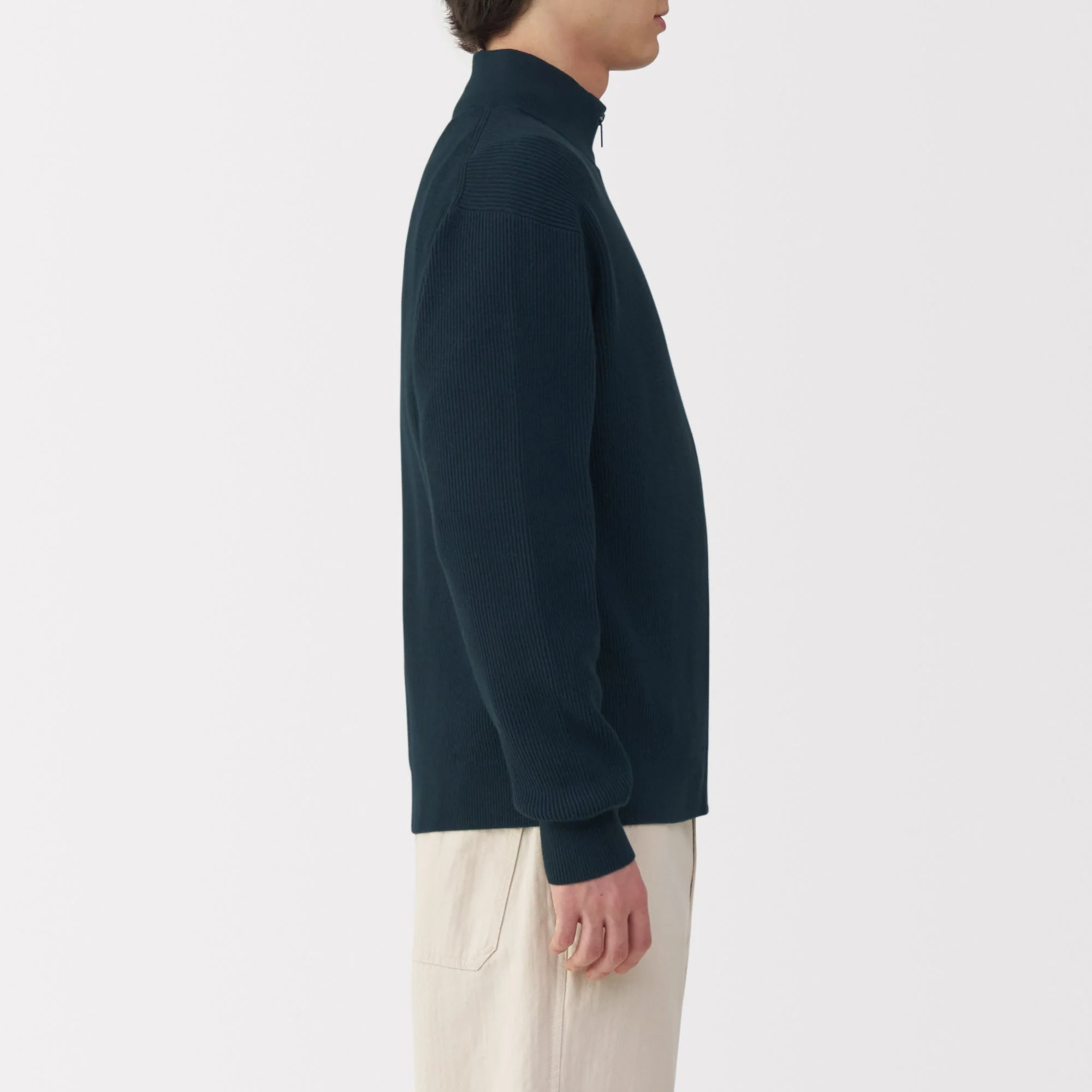 Men's Ribbed Full Zip Cardigan - Image 19
