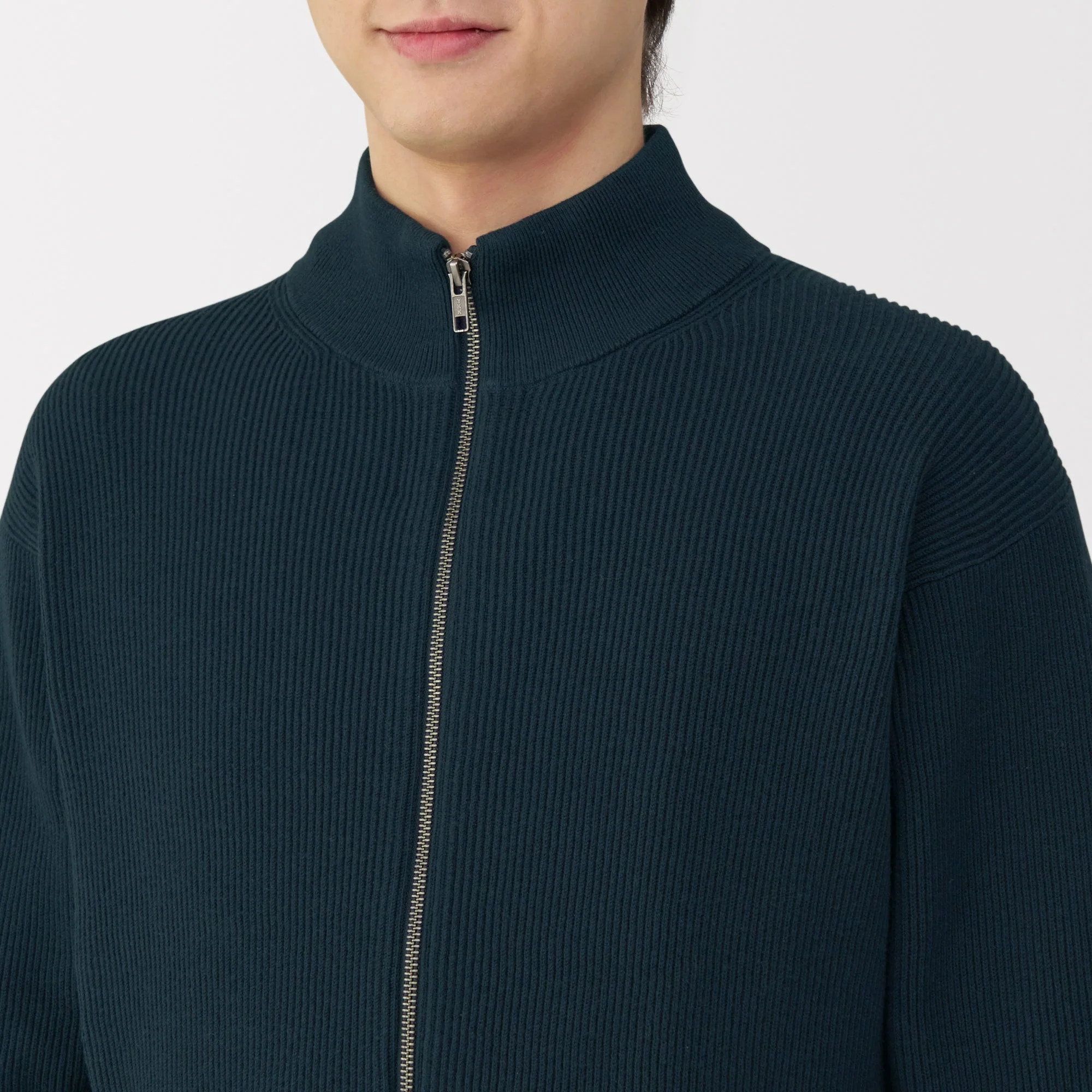 Men's Ribbed Full Zip Cardigan - Image 21