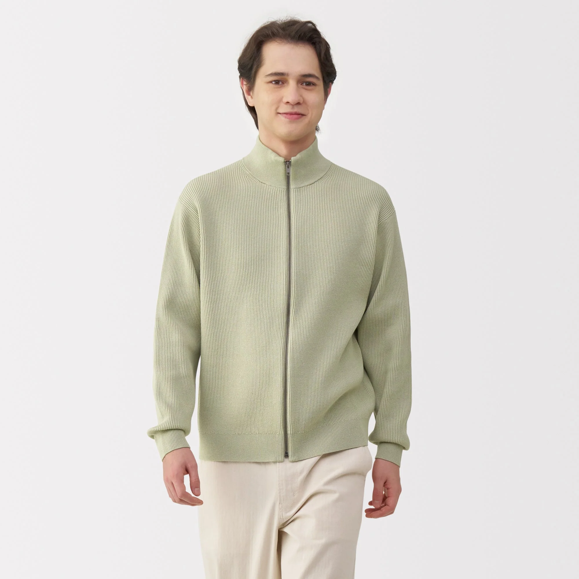 Men's Ribbed Full Zip Cardigan - Image 24