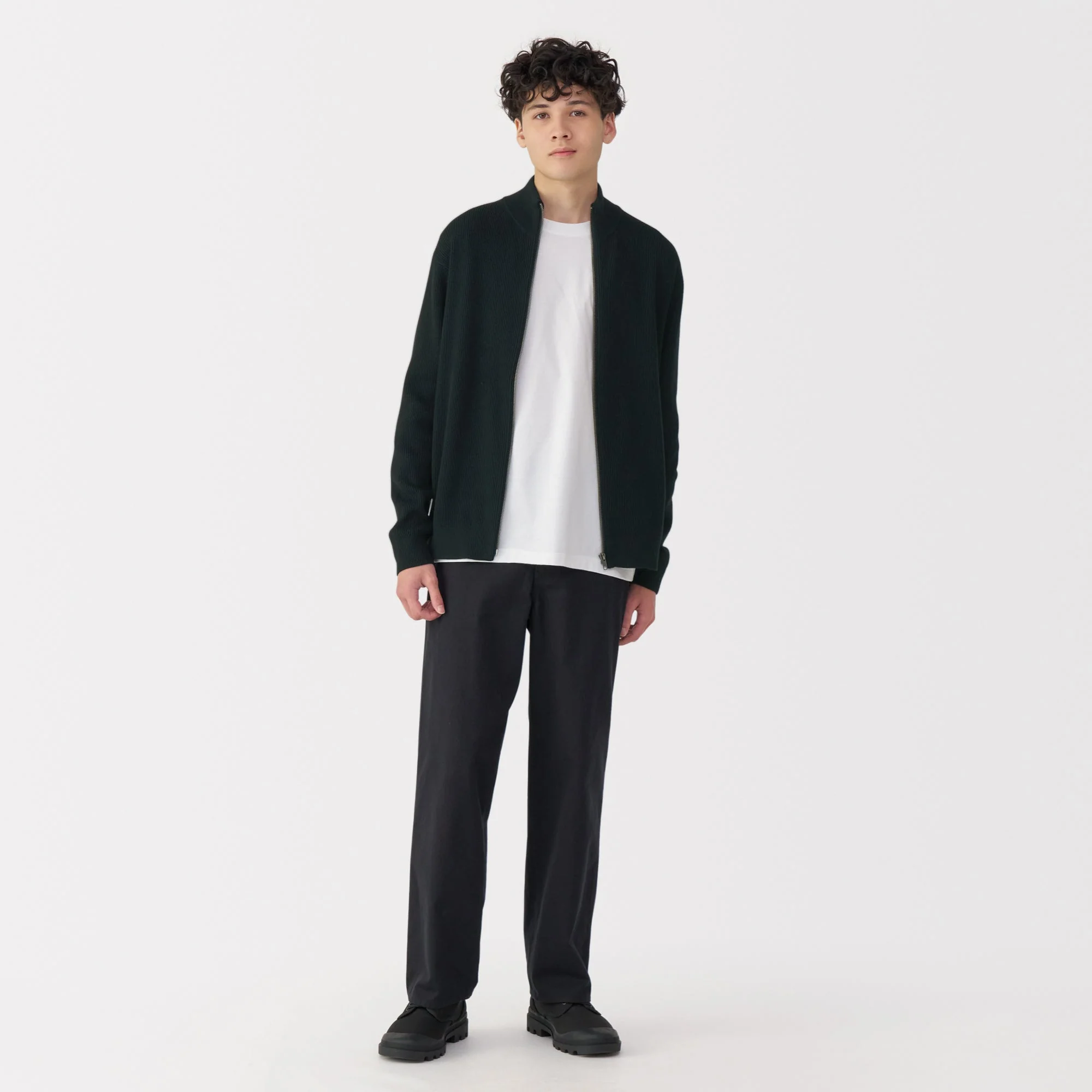 Men's Ribbed Full Zip Cardigan - Image 4
