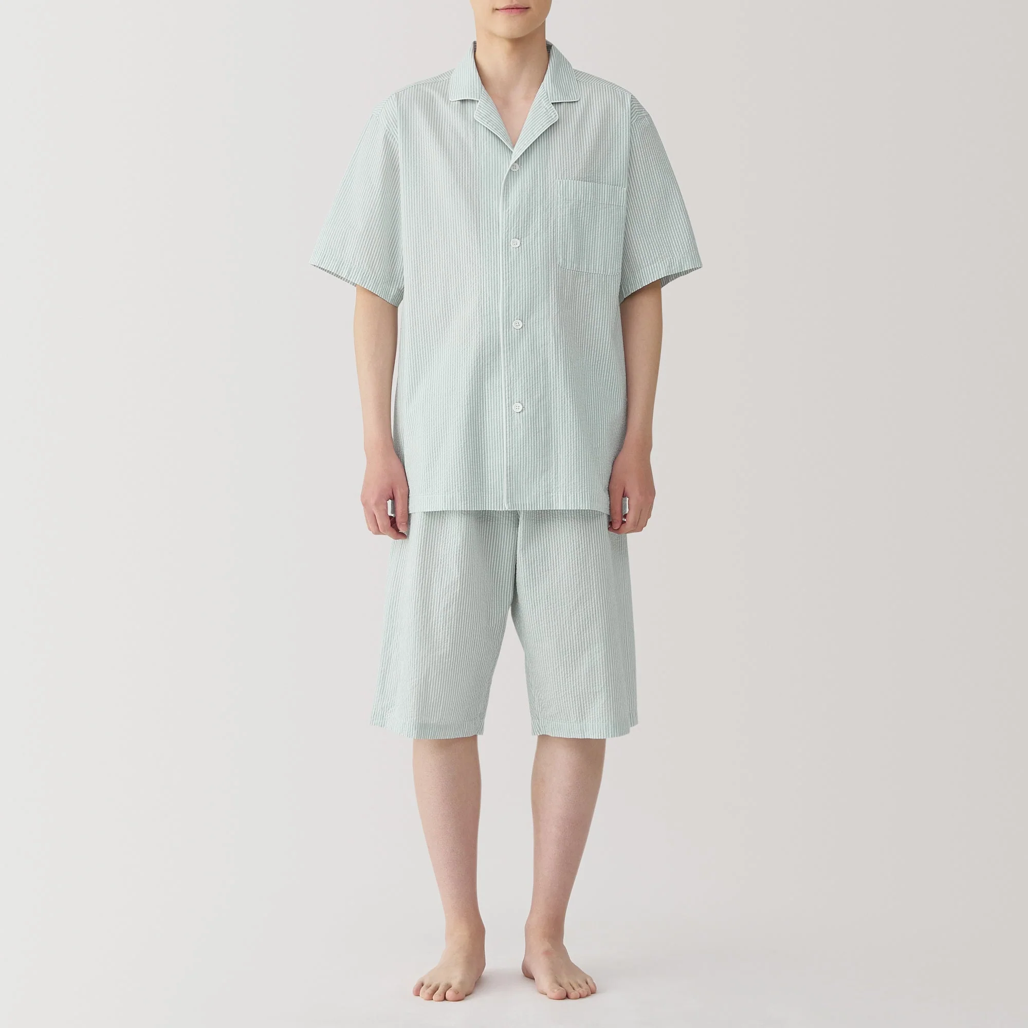 Men's Side Seamless Seersucker Pajamas - Image 15