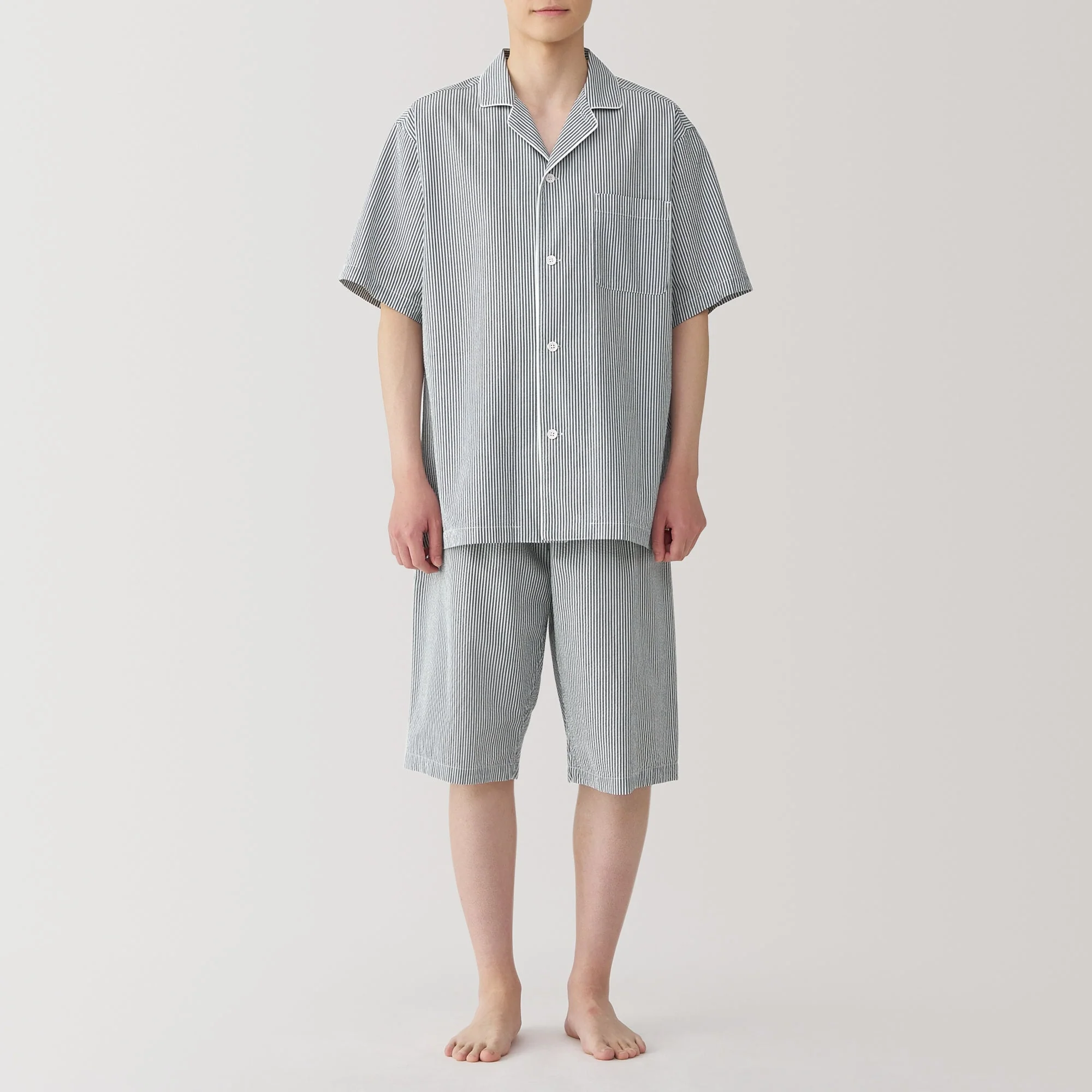 Men's Side Seamless Seersucker Pajamas - Image 26