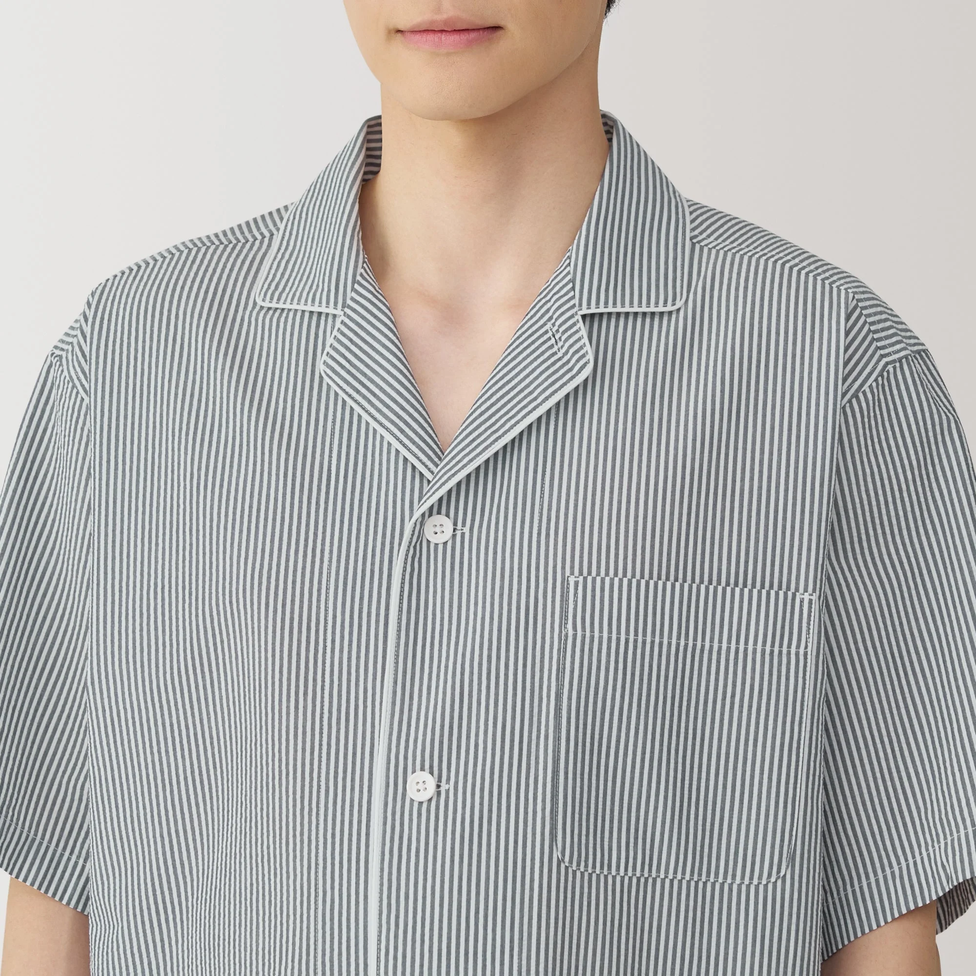 Men's Side Seamless Seersucker Pajamas - Image 29