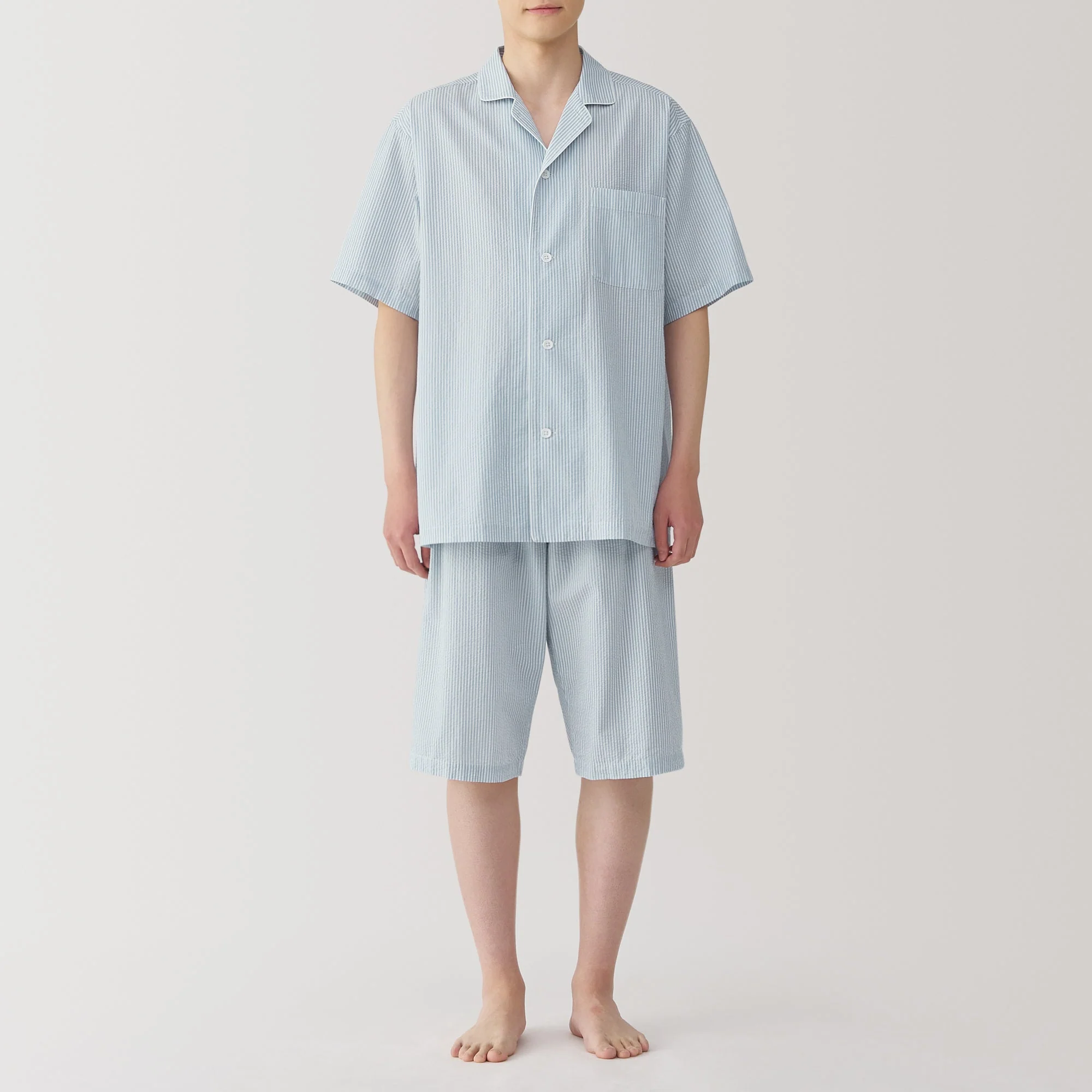 Men's Side Seamless Seersucker Pajamas - Image 4