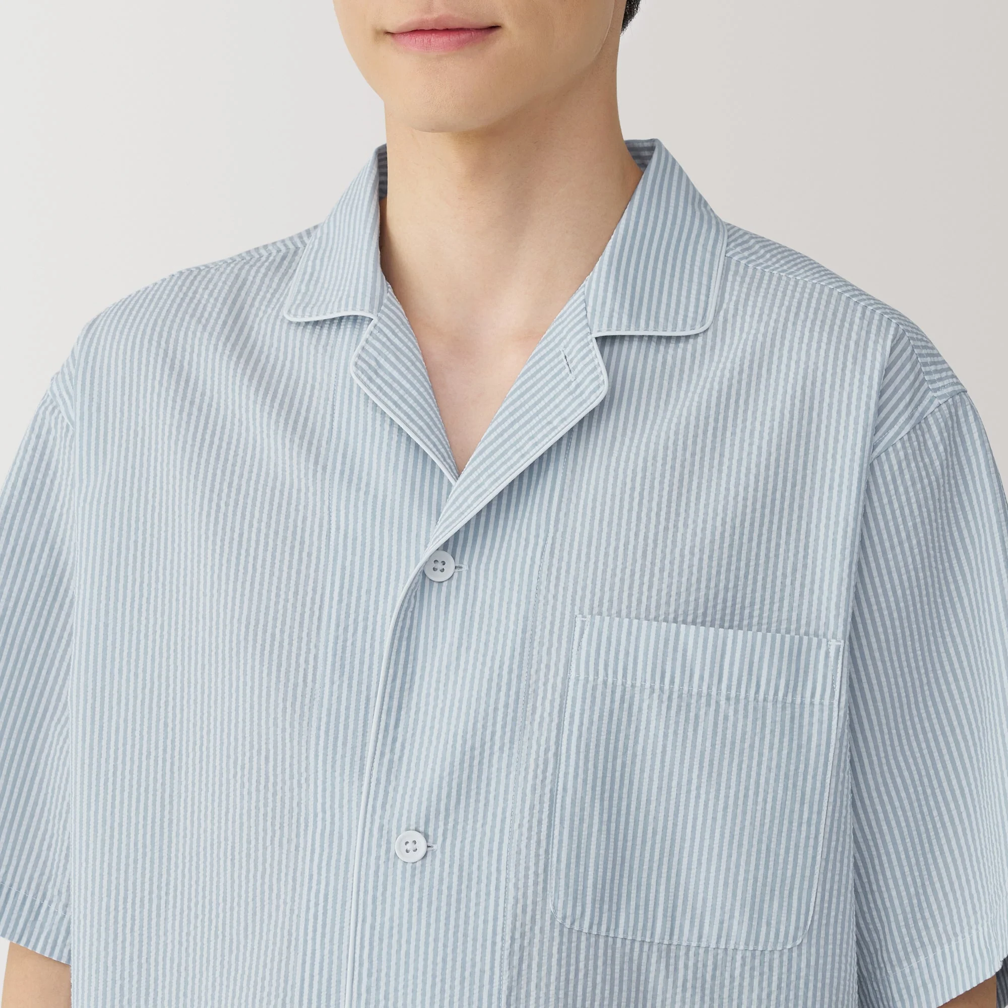 Men's Side Seamless Seersucker Pajamas - Image 7