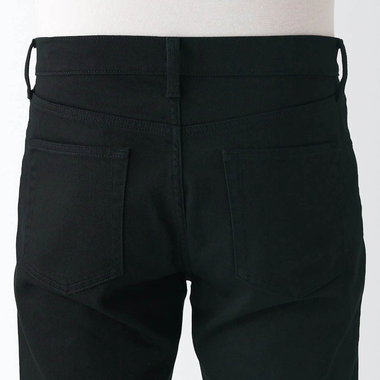 Men's Stretch Denim Slim Pants Black (L 30inch / 76cm) - Image 9