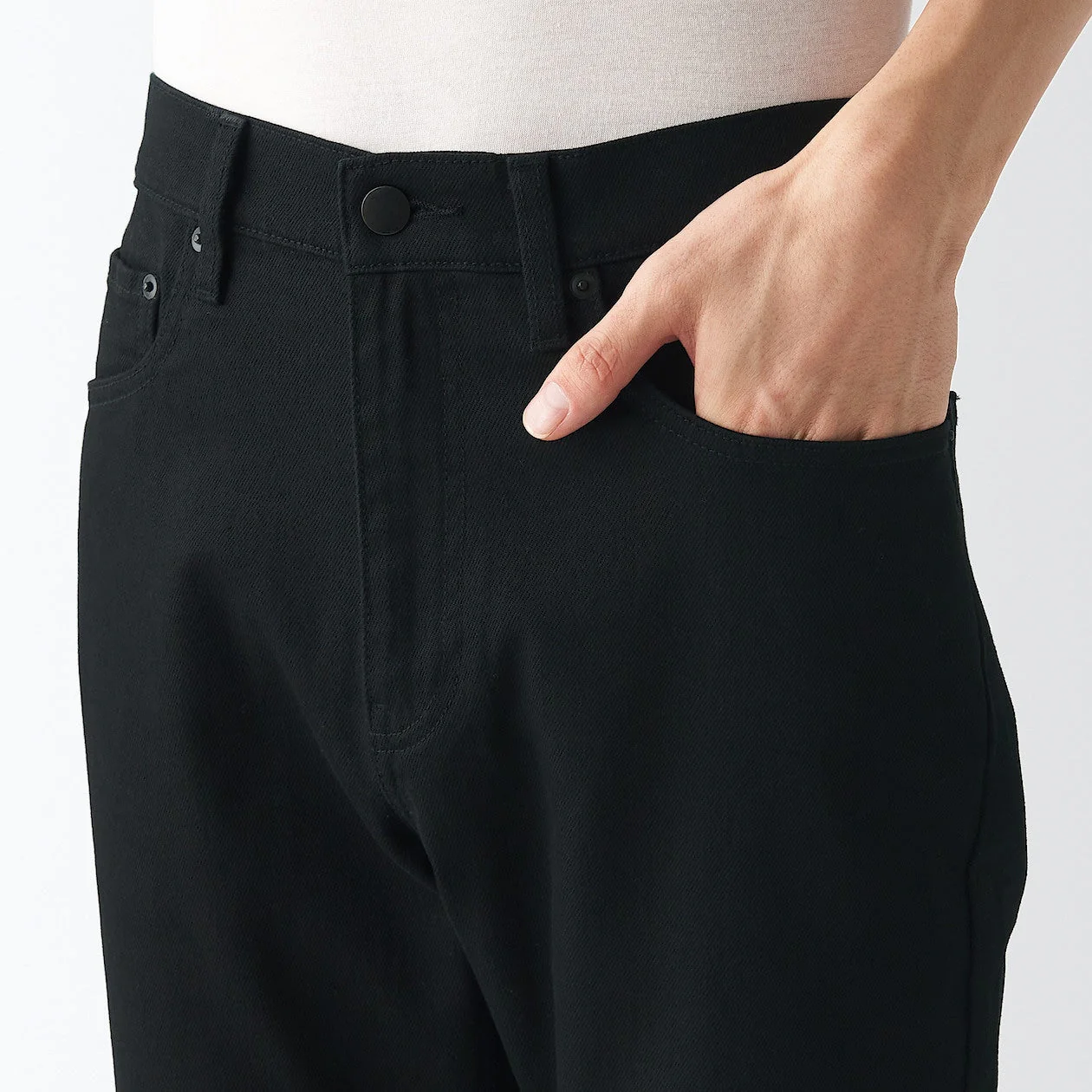 Men's Stretch Denim Slim Pants Black (L32") - Image 8