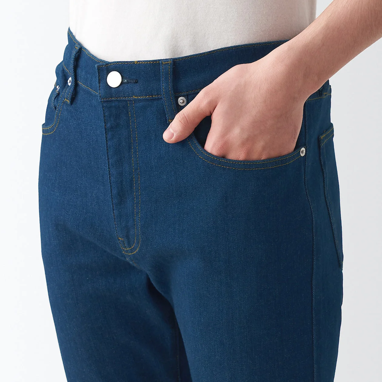 Men's Stretch Denim Slim Pants Blue (L30") - Image 7