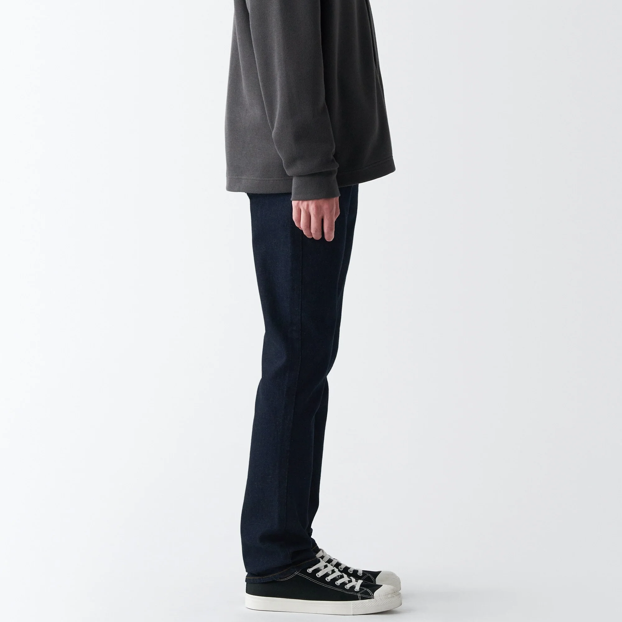 Men's Stretch Denim Slim Pants Dark Navy (L 30inch / 76cm) - Image 5