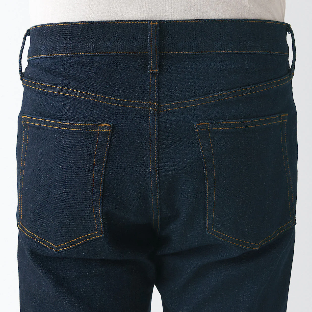 Men's Stretch Denim Slim Pants Dark Navy (L32") - Image 8