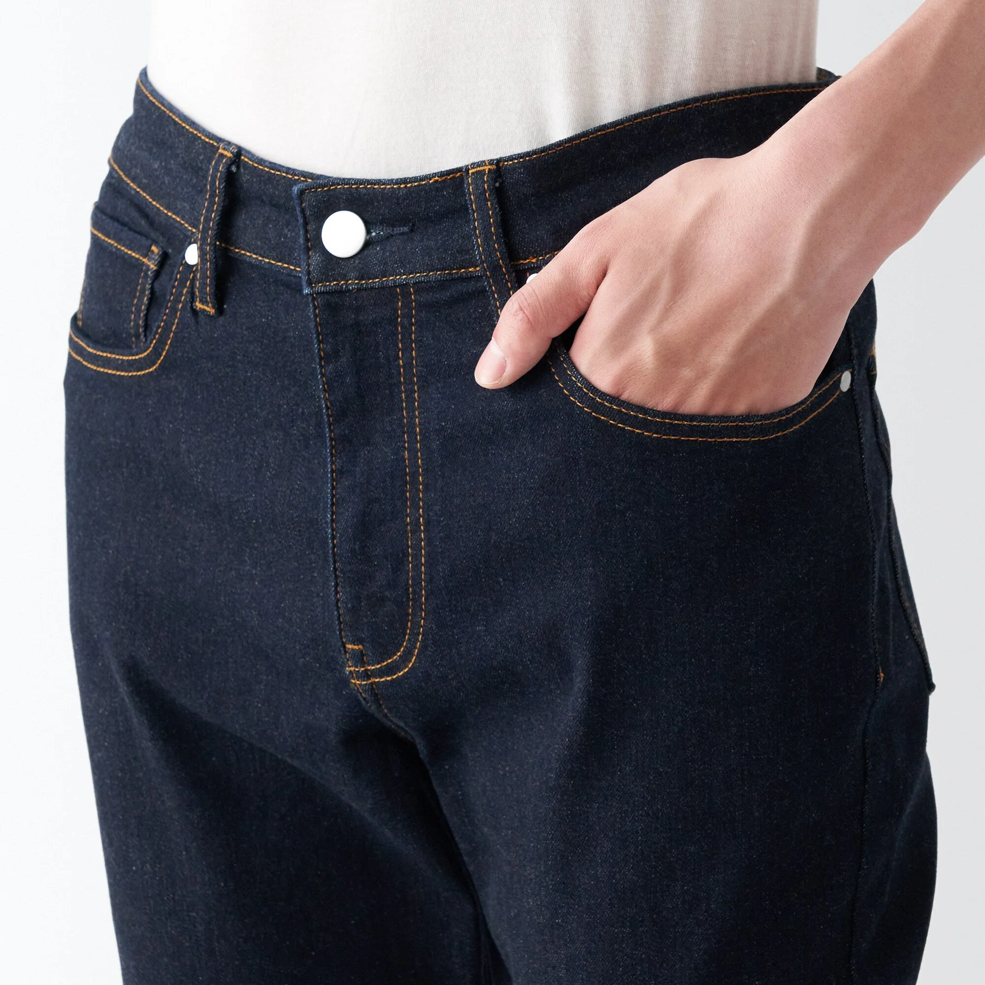Men's Super Stretch Denim Skinny Pants Dark Navy (L30") - Image 7