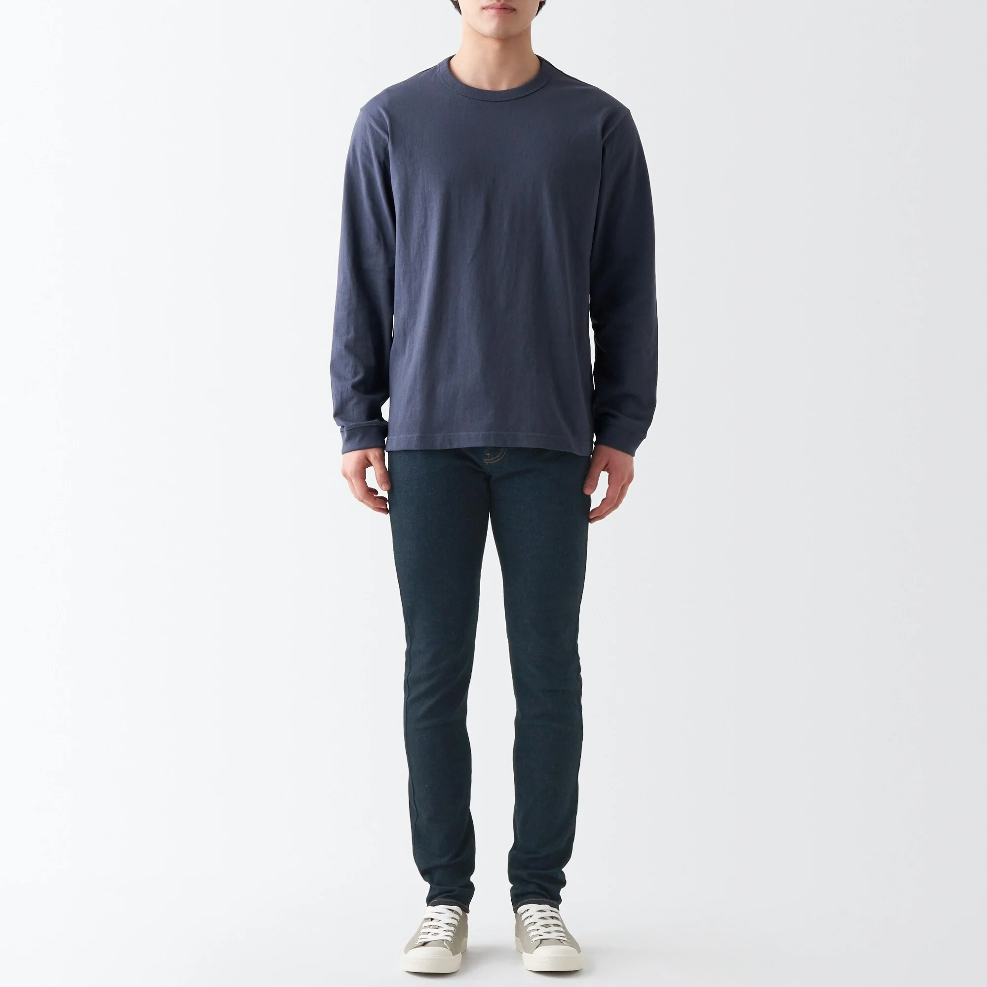 Men's Super Stretch Denim Skinny Pants Dark Navy (L 32inch / 82cm) - Image 4