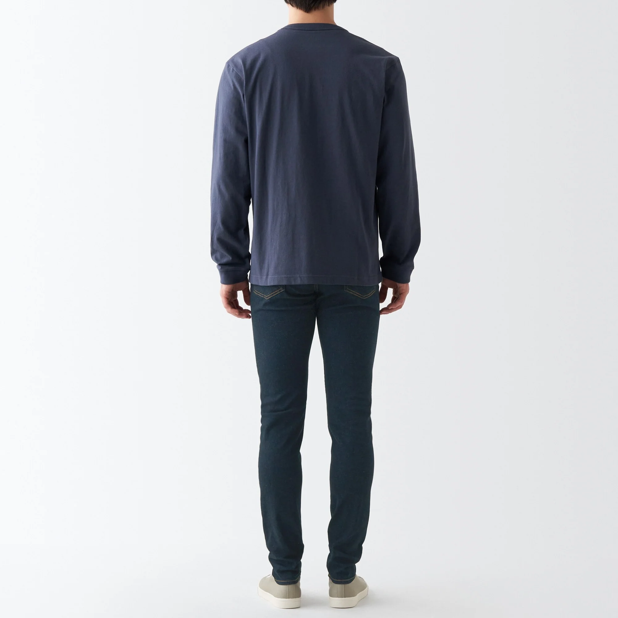 Men's Super Stretch Denim Skinny Pants Dark Navy (L 32inch / 82cm) - Image 6