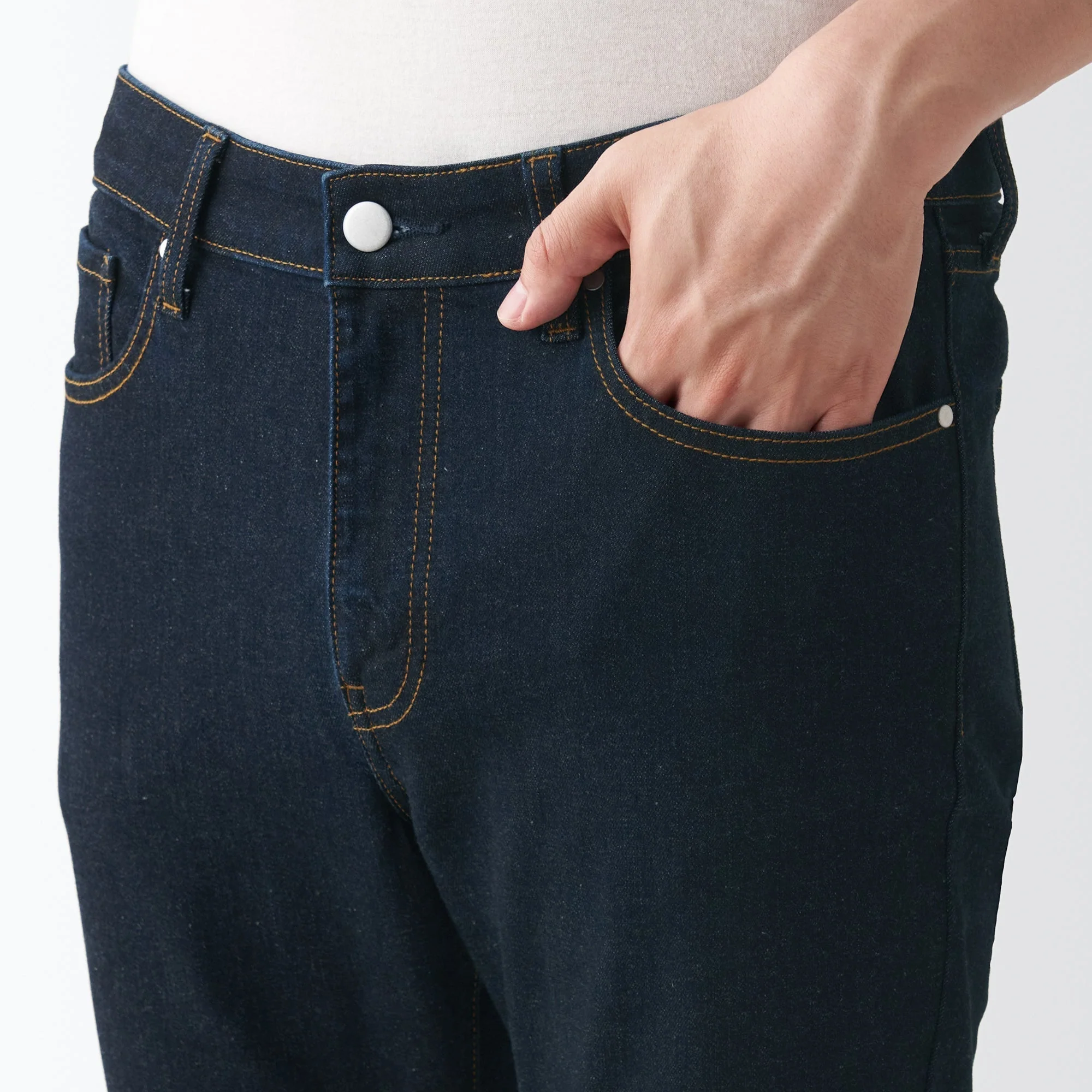 Men's Super Stretch Denim Skinny Pants Dark Navy (L32") - Image 7