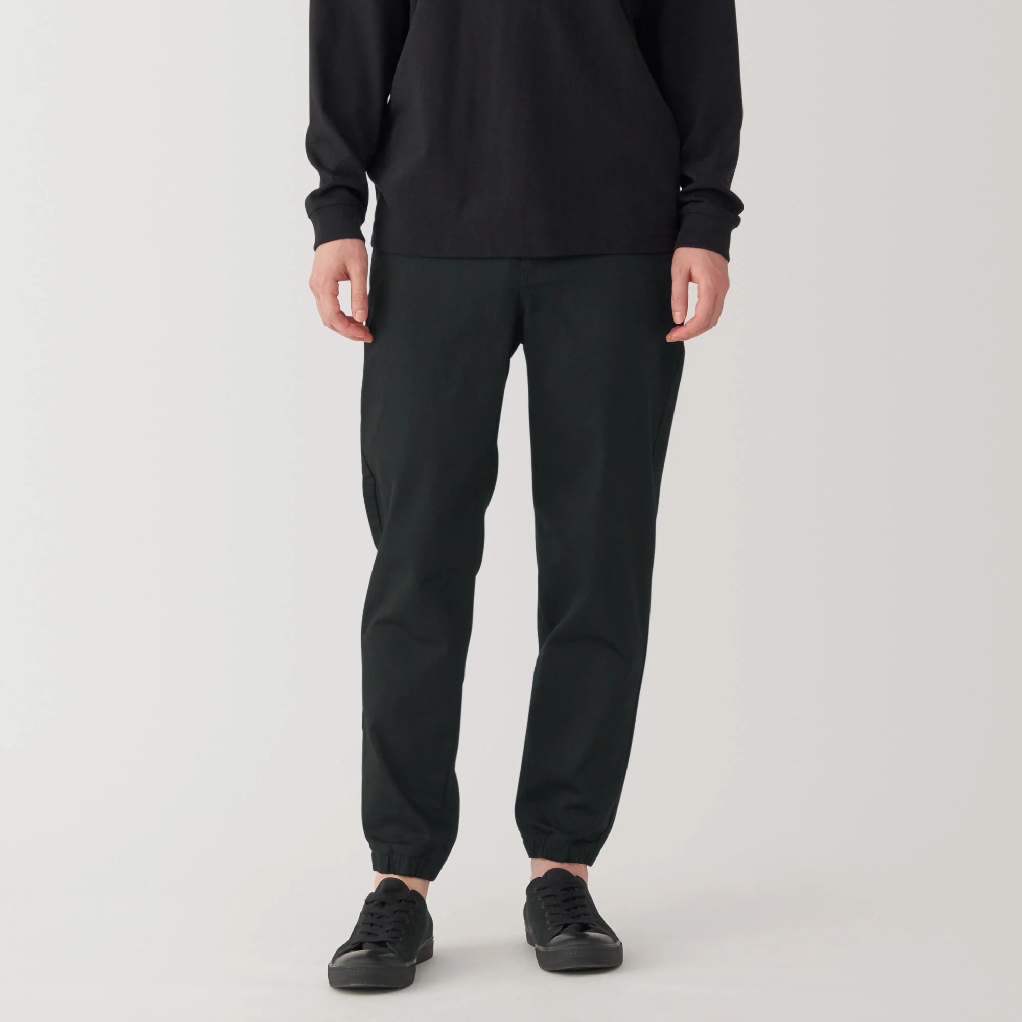 Men's Super Stretchy Denim Jogger Sweatpants - Black - Image 12