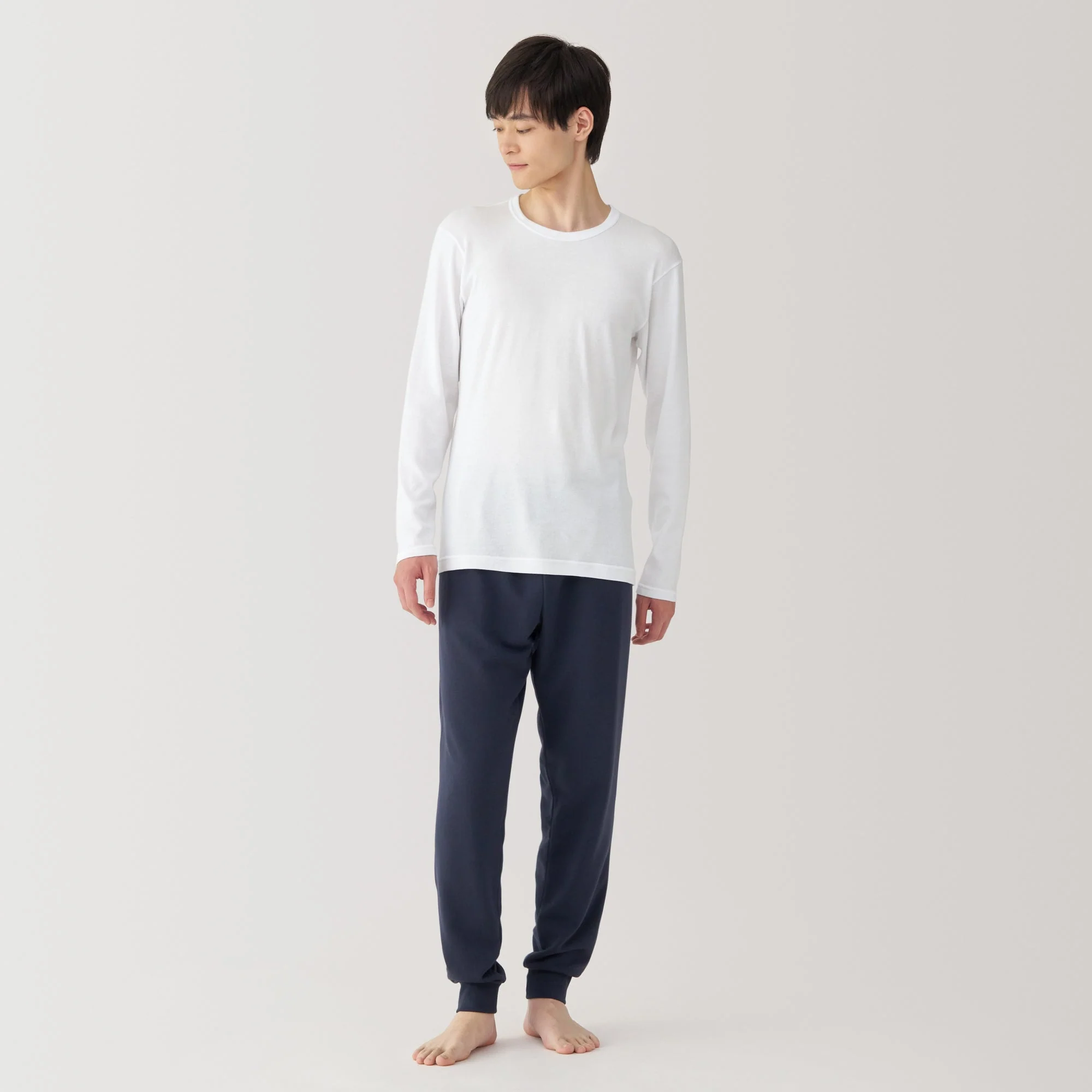 Men's Warm Cotton Crew Neck Long Sleeve T-Shirt - Image 11