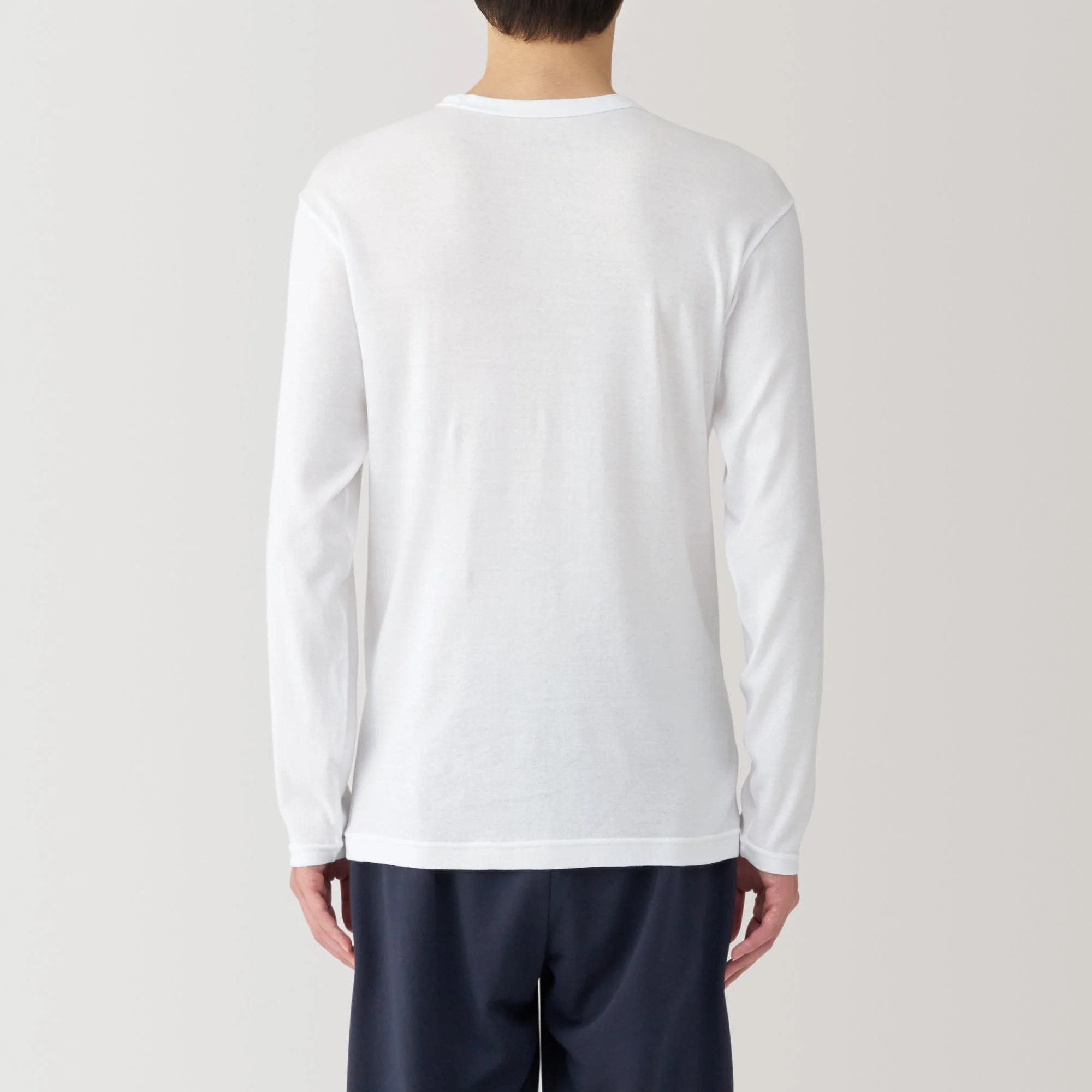 Men's Warm Cotton Crew Neck Long Sleeve T-Shirt - Image 13