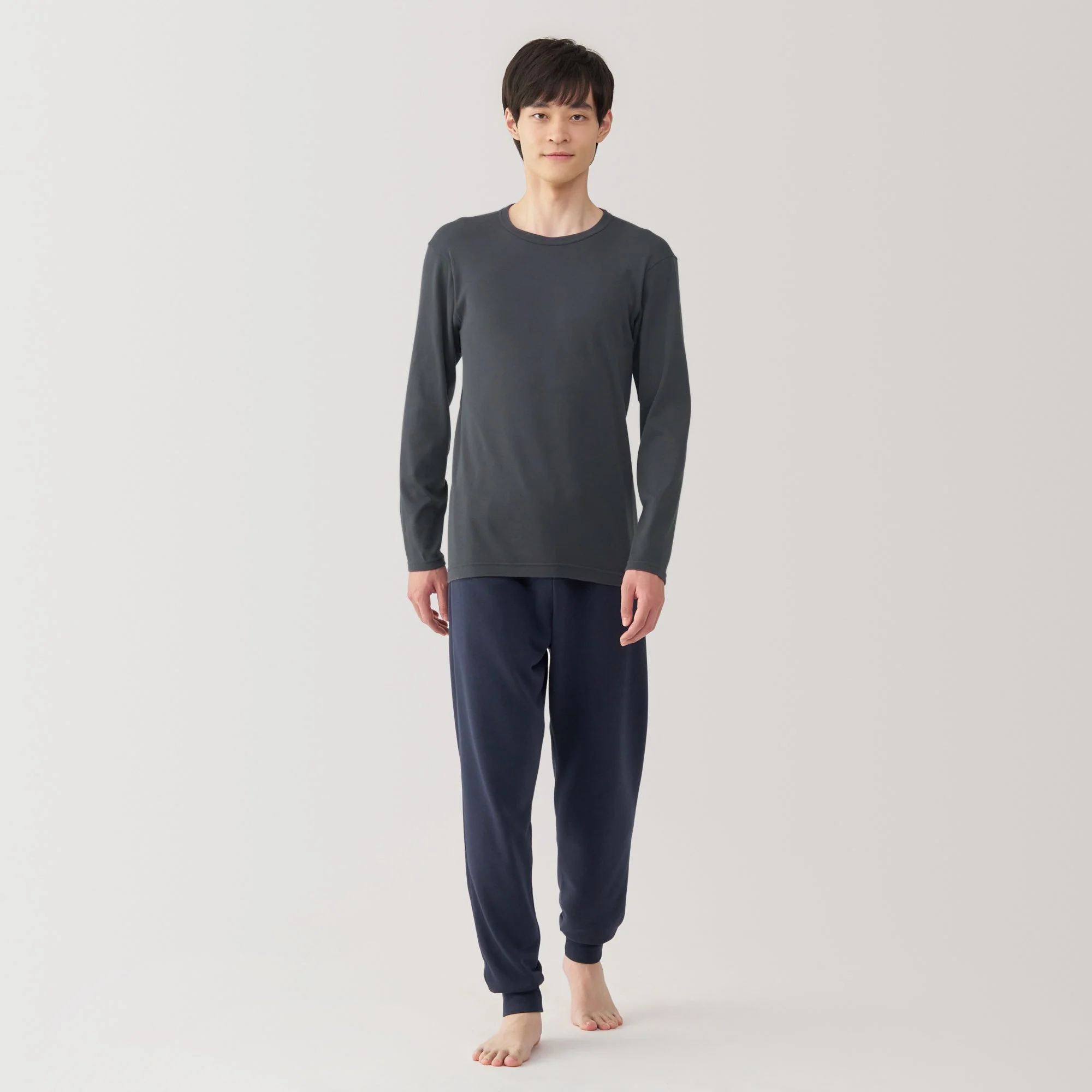 Men's Warm Cotton Crew Neck Long Sleeve T-Shirt - Image 18