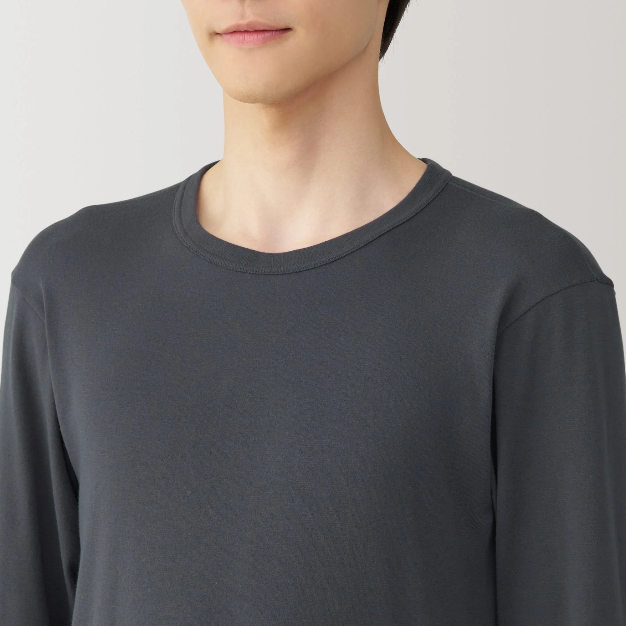 Men's Warm Cotton Crew Neck Long Sleeve T-Shirt - Image 21