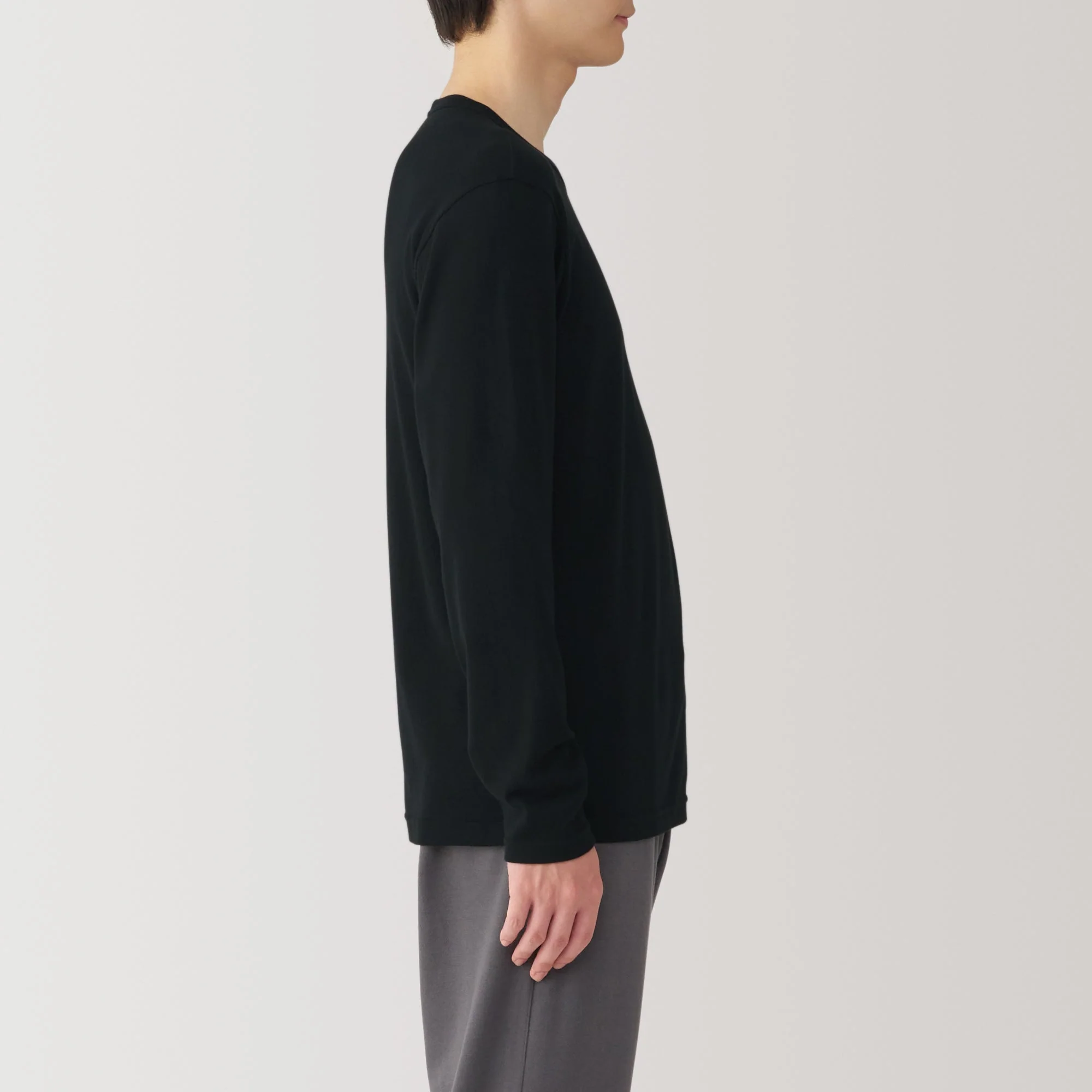 Men's Warm Cotton Crew Neck Long Sleeve T-Shirt - Image 5