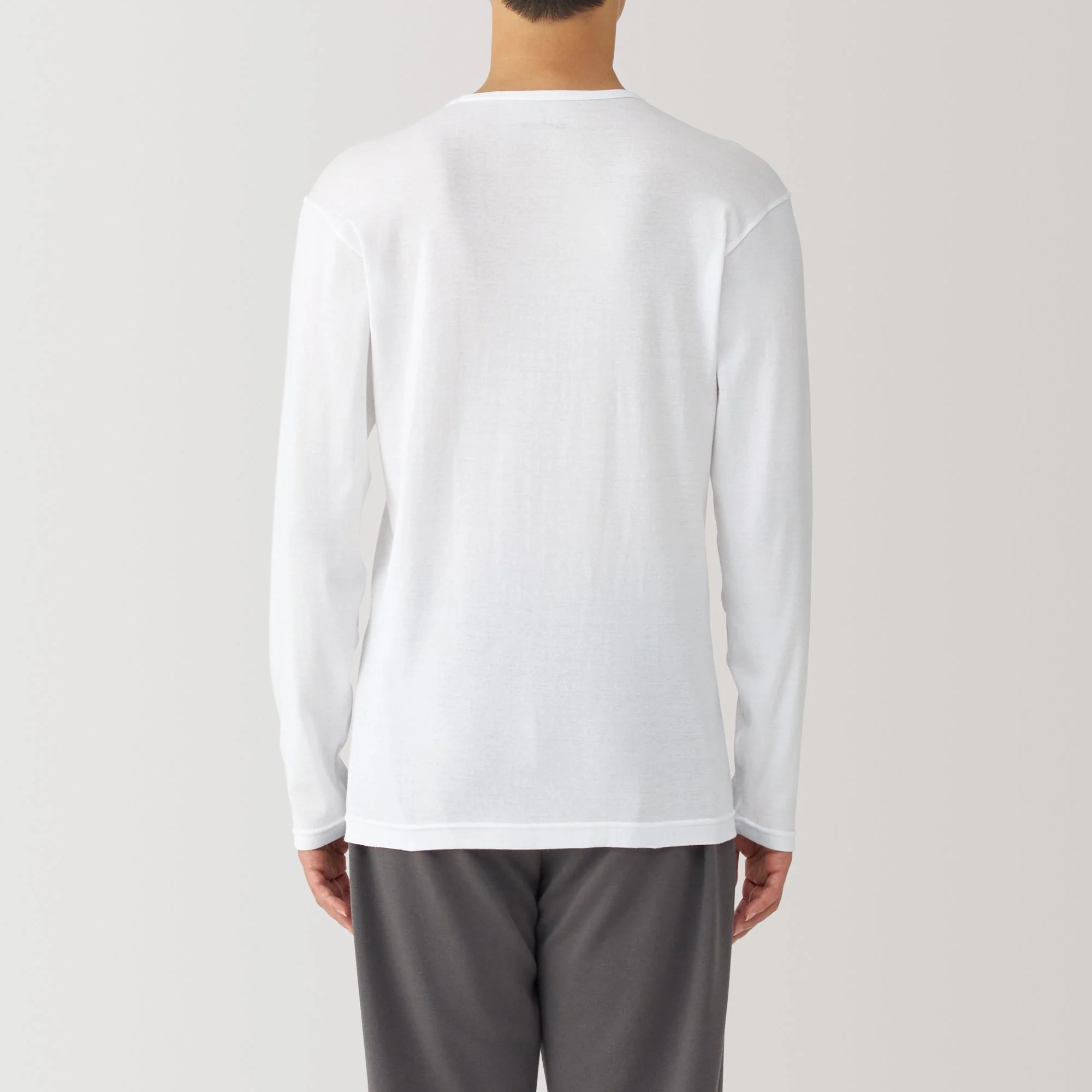 Men's Warm Cotton V-Neck Long Sleeve T-Shirt - Image 13