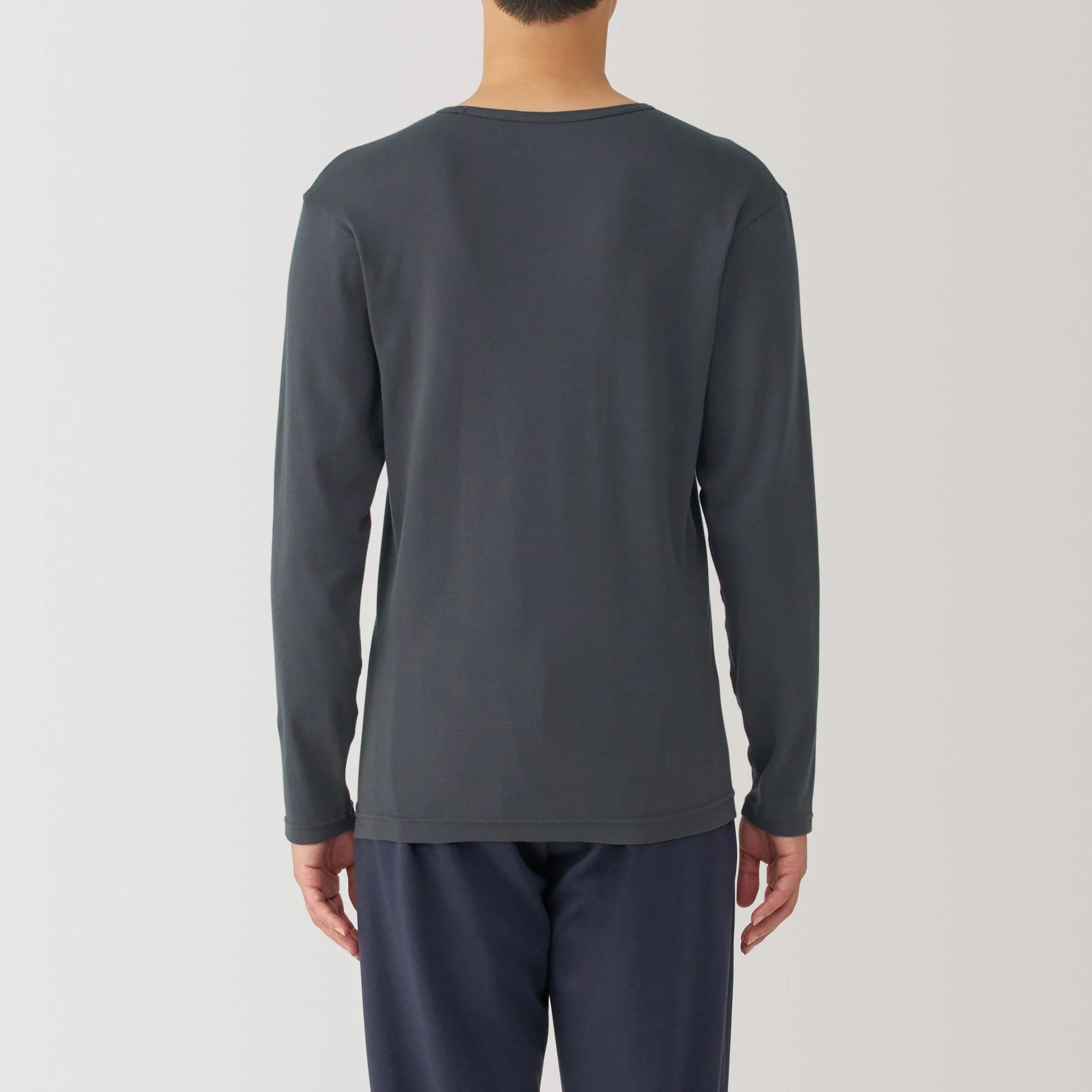 Men's Warm Cotton V-Neck Long Sleeve T-Shirt - Image 6